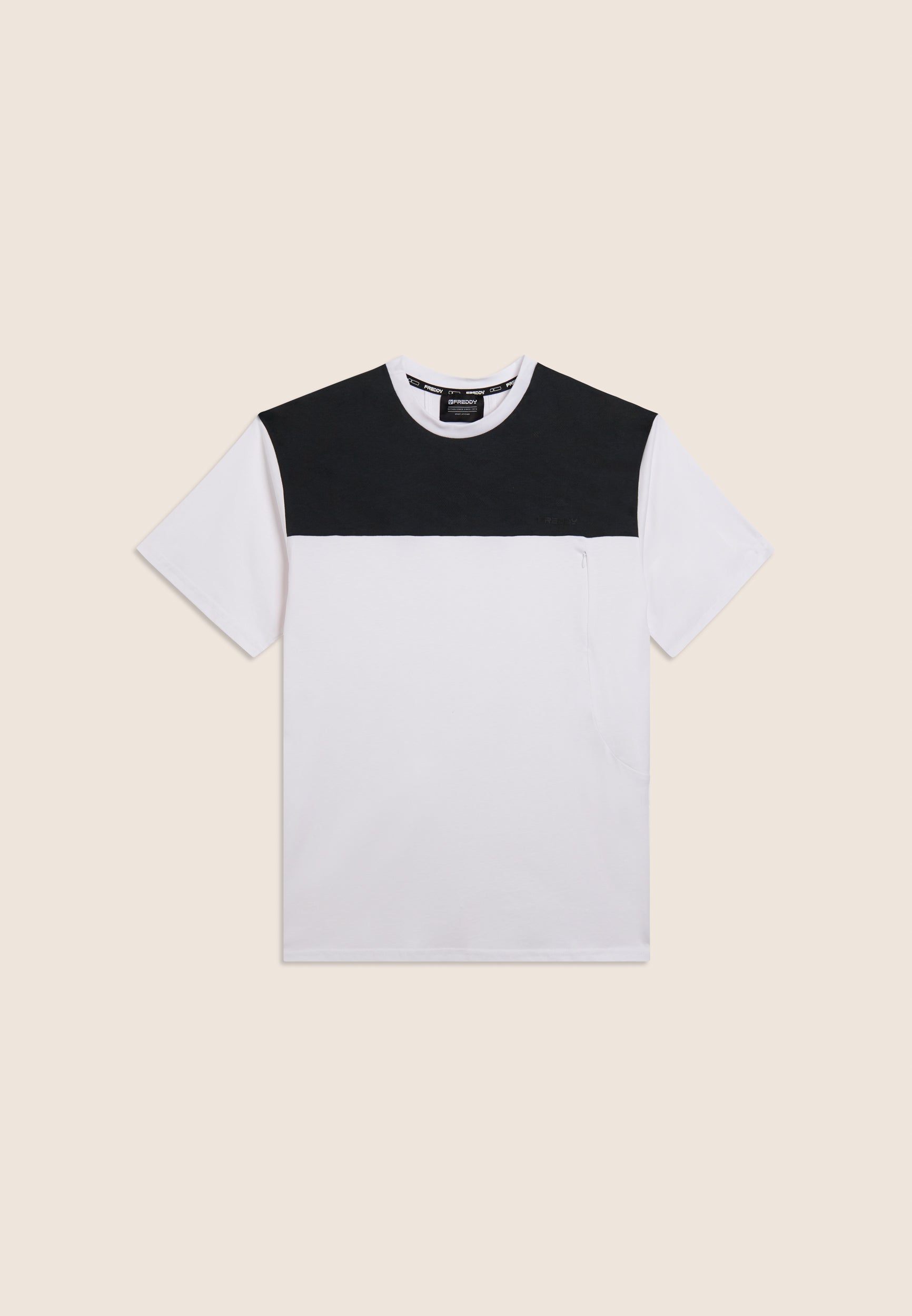 freddy-t-shirt-cotone-regular-con-stampa-fantasia-e-taschino-zip image 1