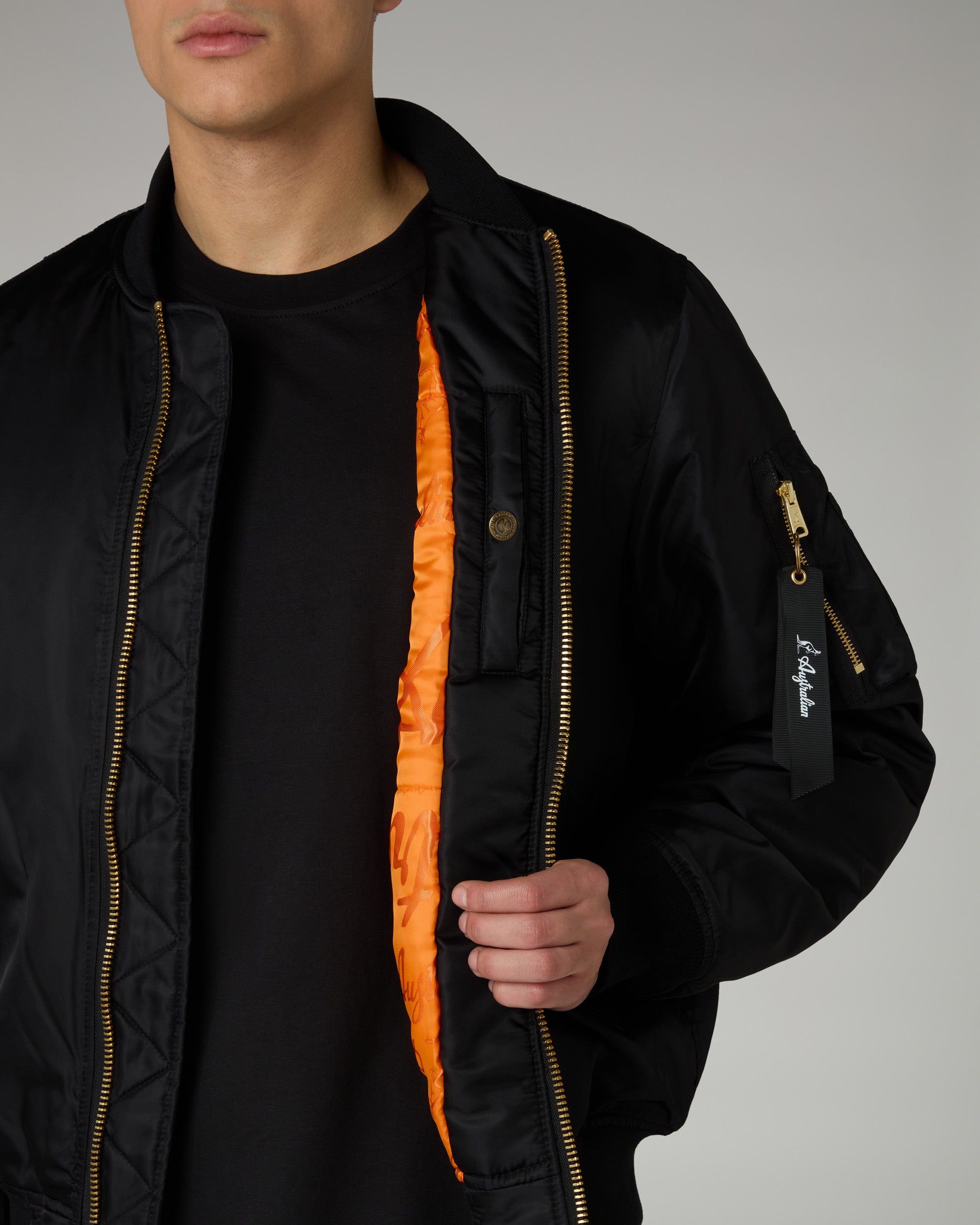 australian-archive-bomber-jacket-giubbotto-nylon-twill-nero image 6