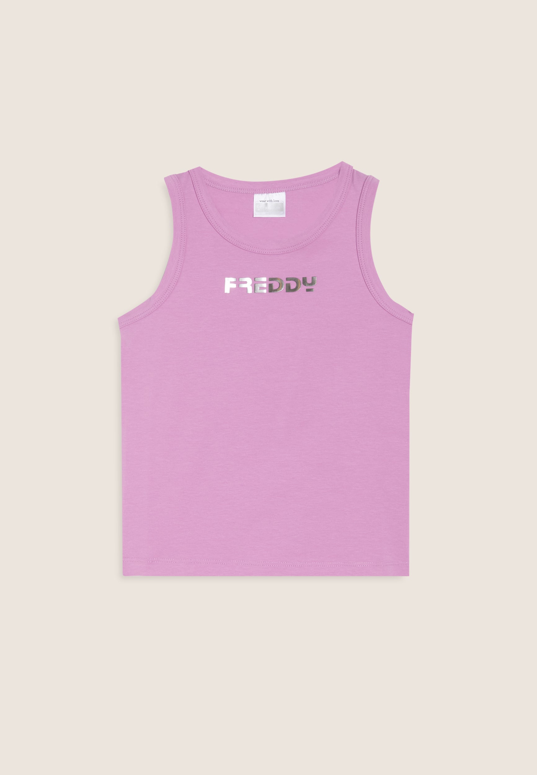 freddy-canotta-bambina-regular-fit-logo-argento image 1