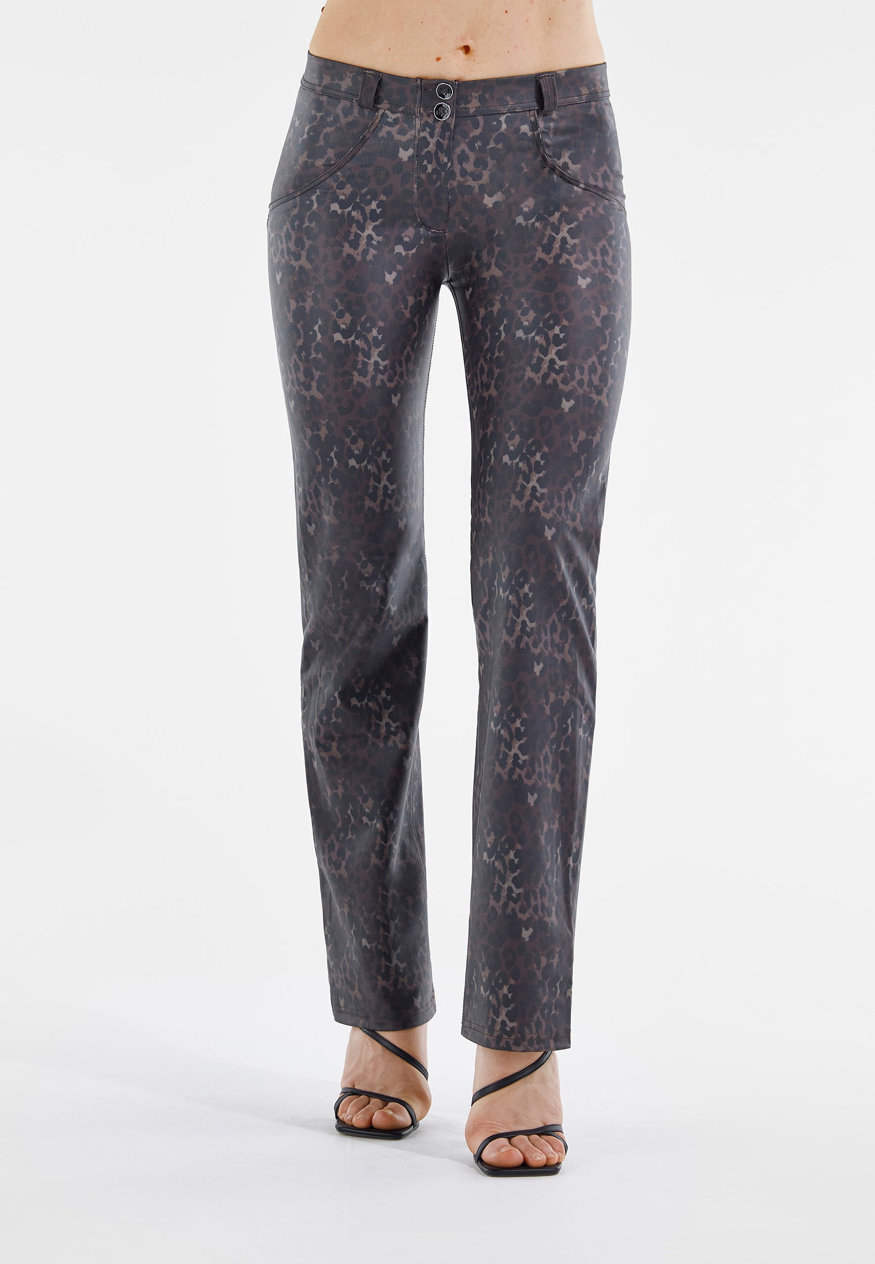 freddy-wr-up-pantaloni-push-up-wide-leg-similpelle-animalier-donna image 2