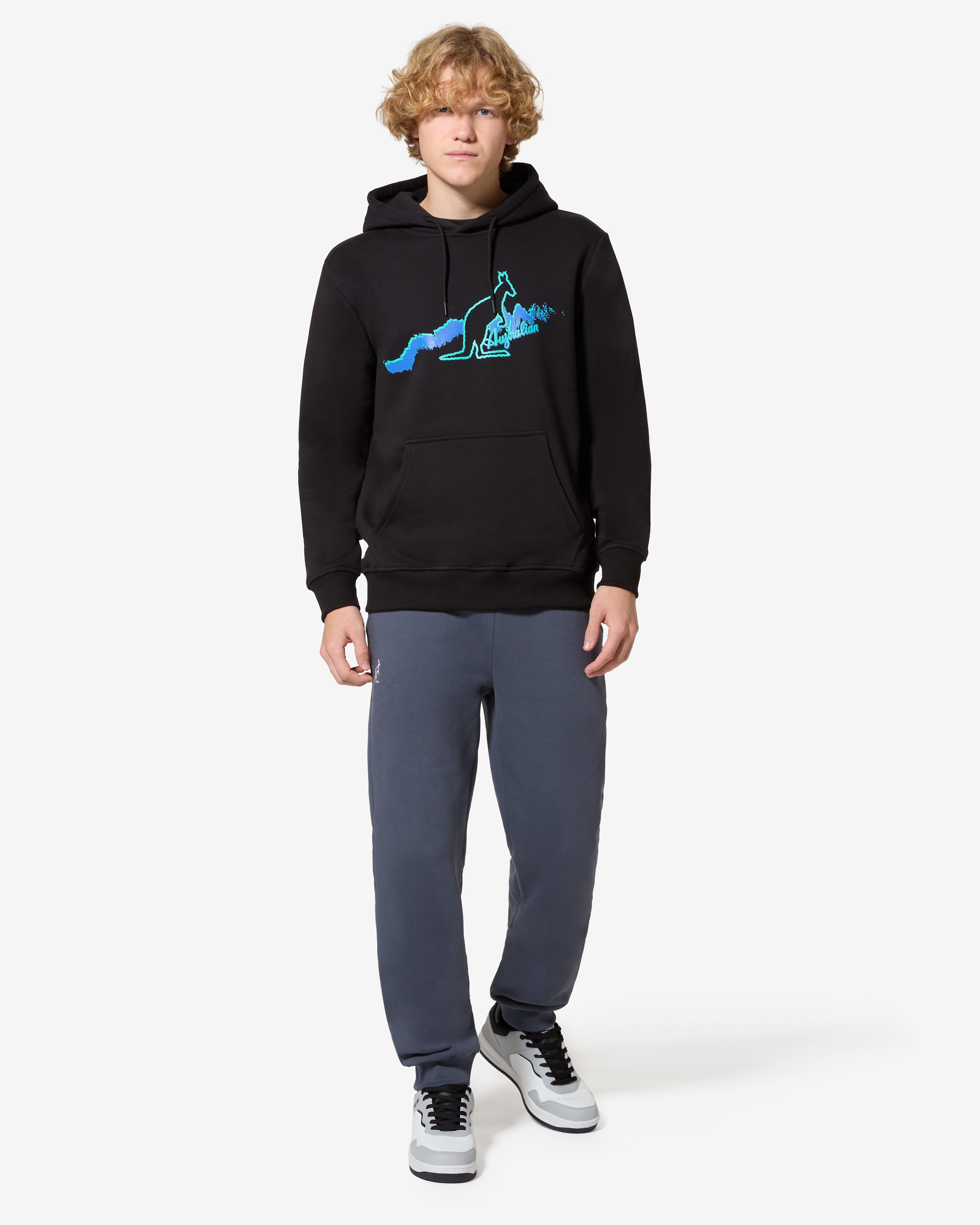 australian-road-hoodie-archive-felpa-cappuccio-nera image 2