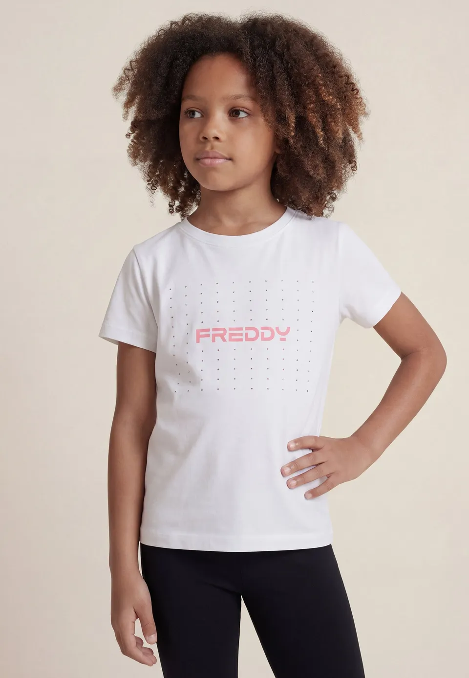 freddy-t-shirt-bambina-ragazza-jersey-logo-con-strass image 1
