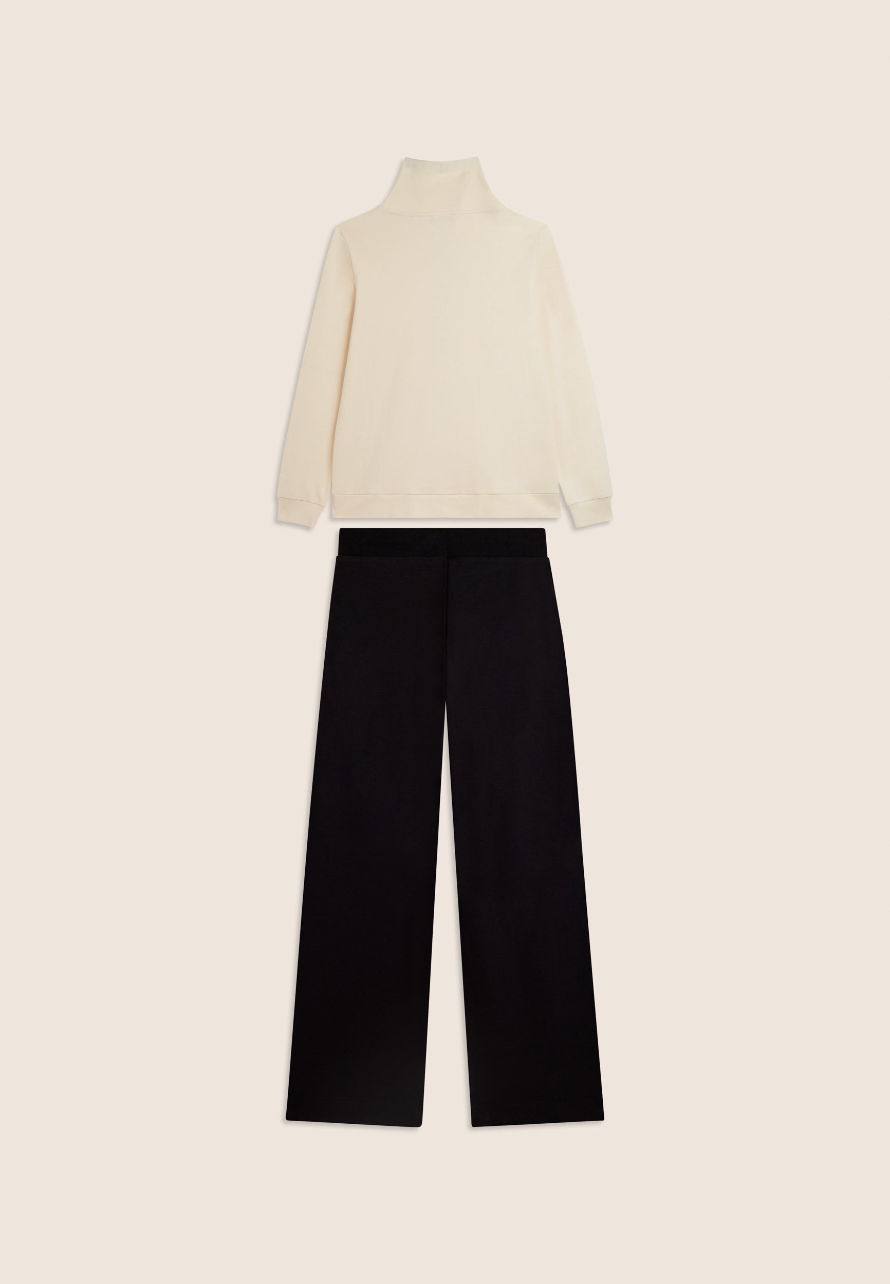 freddy-tuta-donna-con-zip-e-collo-alto-pantaloni-wide-leg-in-cotone image 7