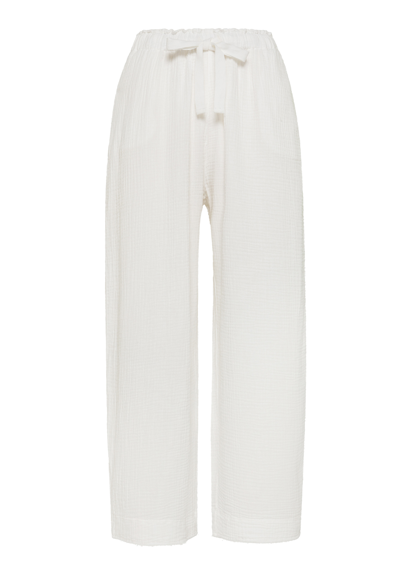 deha-pantalone-cropped-in-garza-di-cotone-bianco image 4