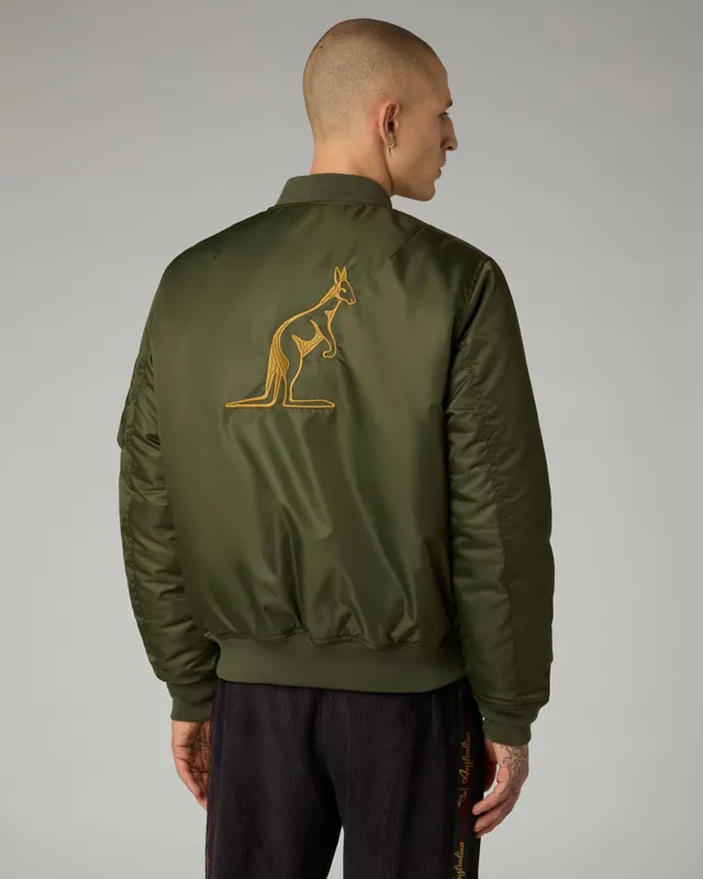 australian-archive-bomber-jacket-bomber-nylon-con-fodera-jacquard image 1