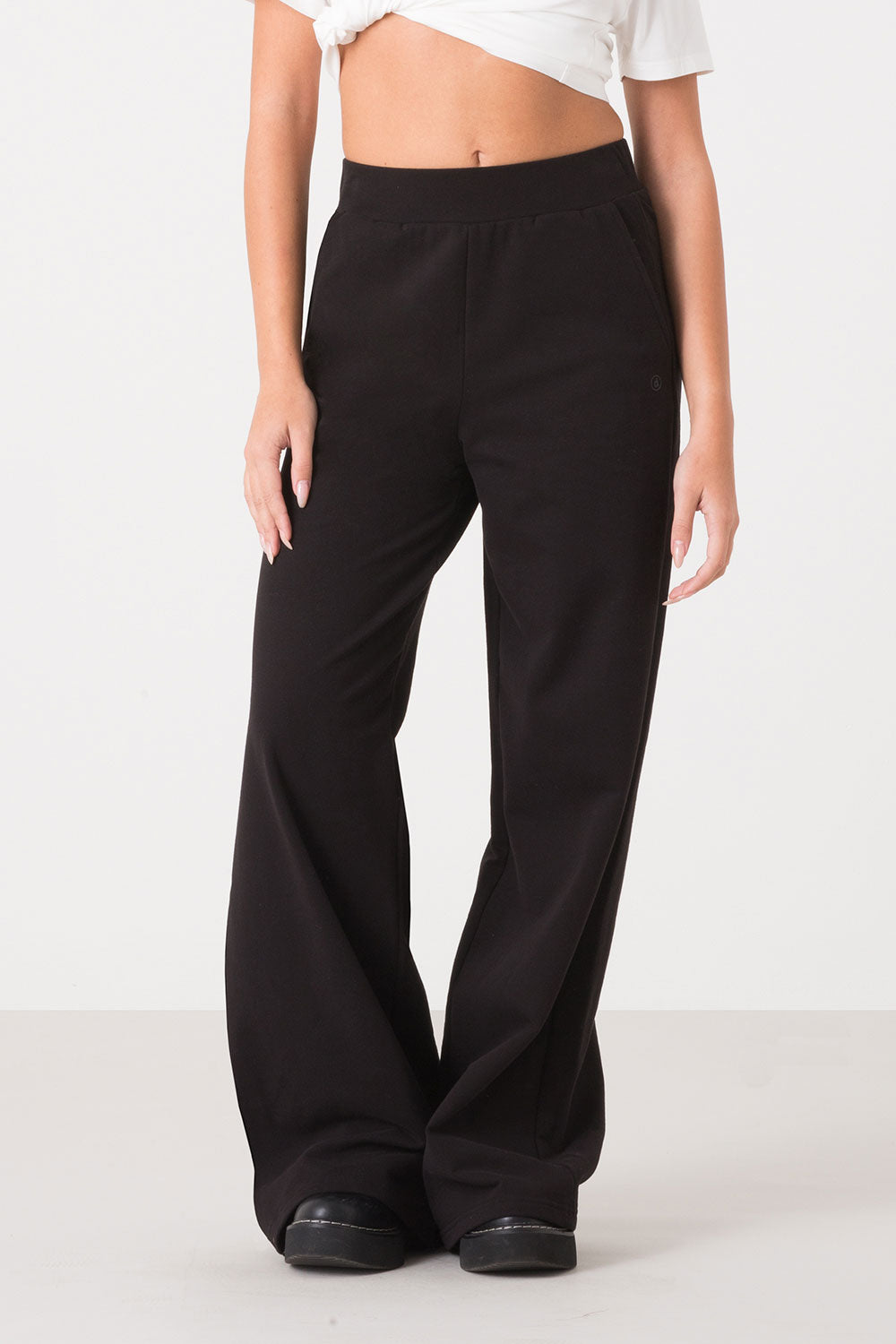 dimensione-danza-pantalone-felpa-garzata-palazzo-modal-stretch-donna image 1