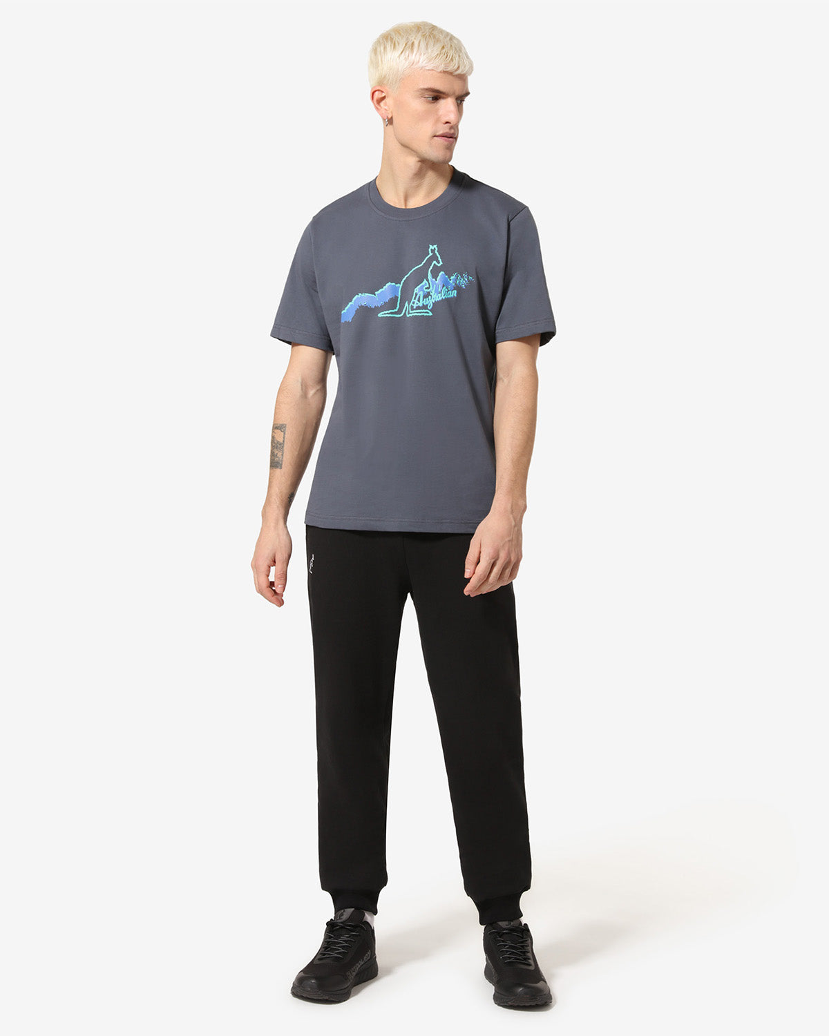 australian-road-t-shirt-archive-maglietta-in-cotone-grigio-titanio image 2