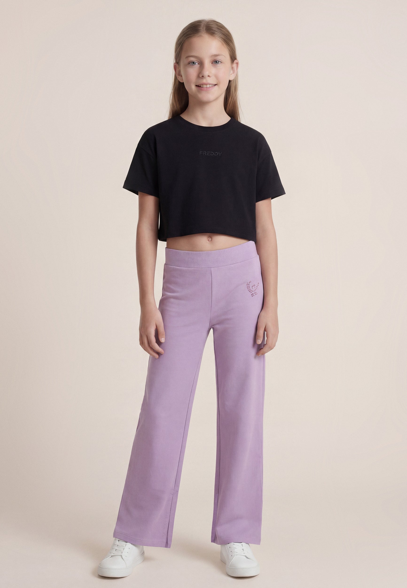 freddy-leggings-flare-in-jersey-con-spacchi-sul-fondo-bimba-e-ragazza image 2