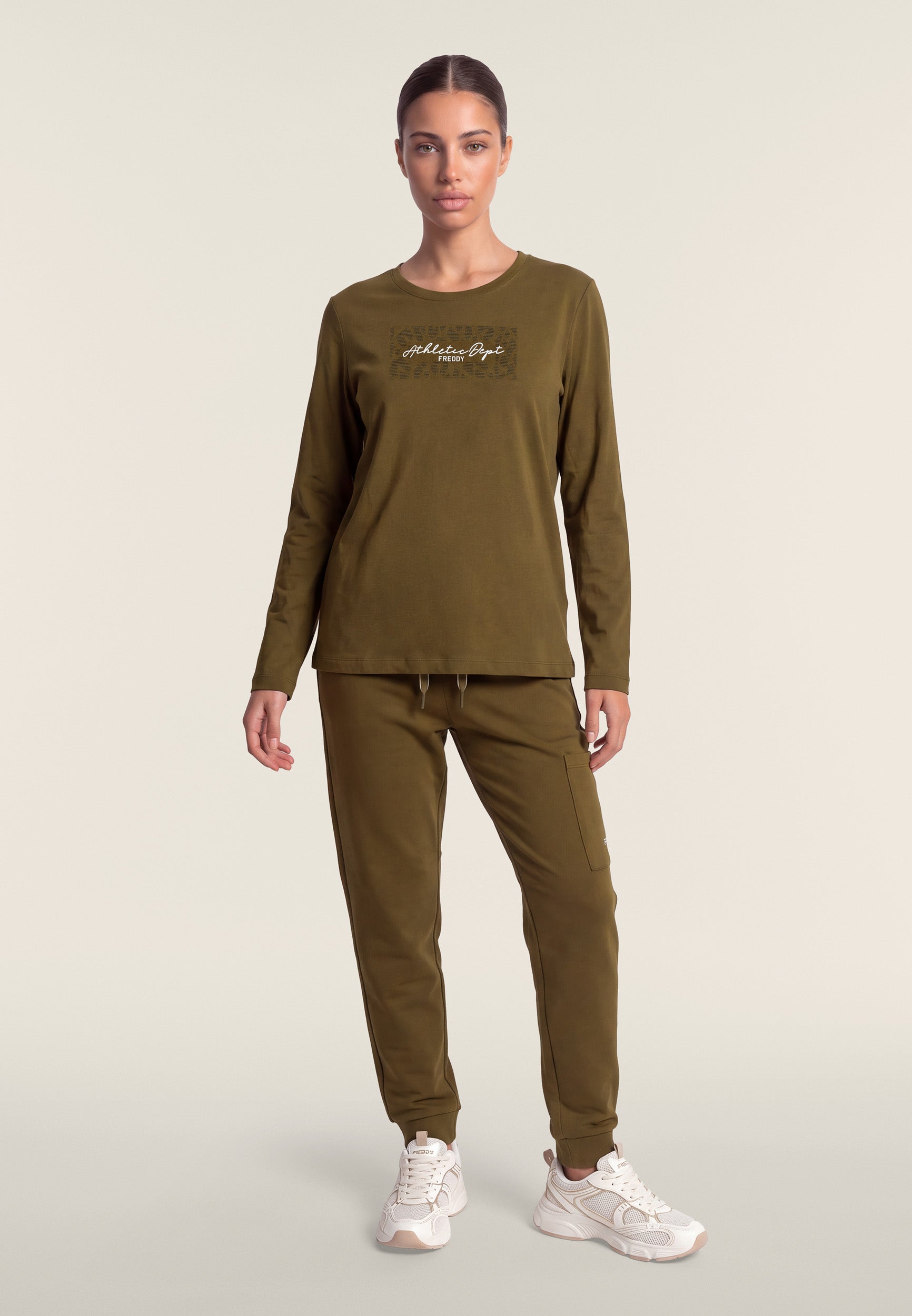 freddy-t-shirt-donna-manica-lunga-cotone-con-spacco-posteriore image 2