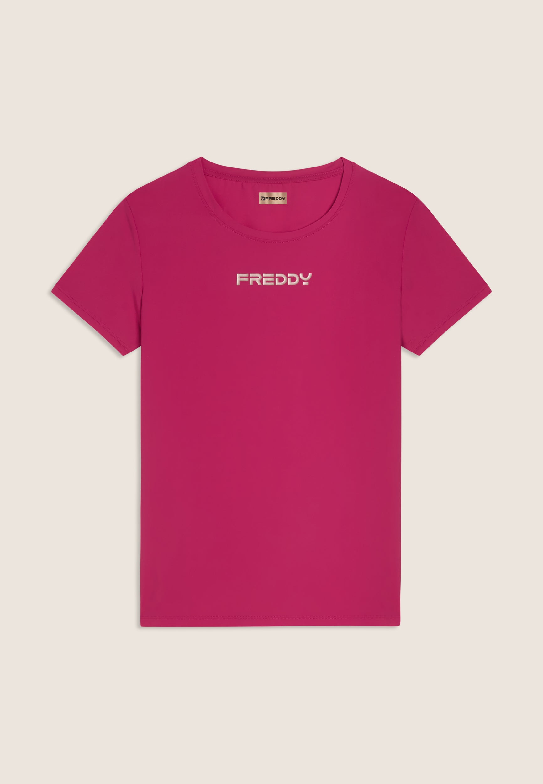 freddy-t-shirt-regular-in-tessuto-tecnico-leggero-oro-rosa image 1