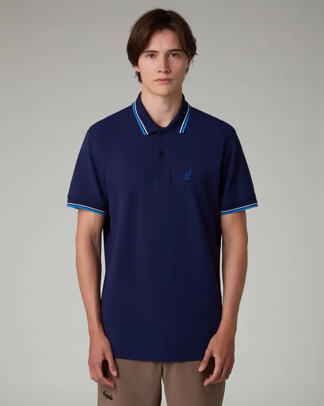 australian-2-stripes-polo-shirt-league-blu-cosmo image 1