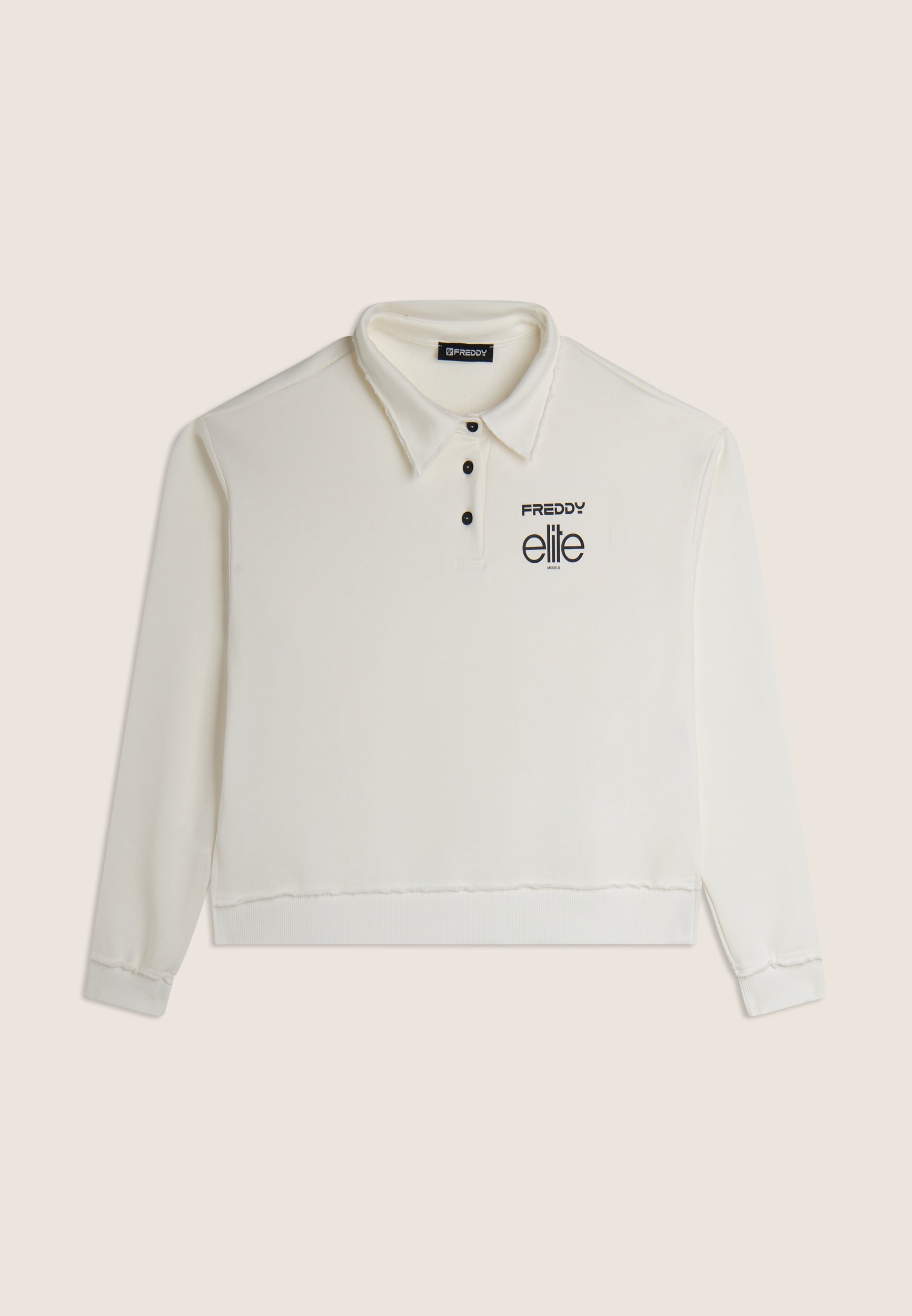 freddy-x-elite-felpa-cropped-donna-con-scollo-polo-100-cotone image 1
