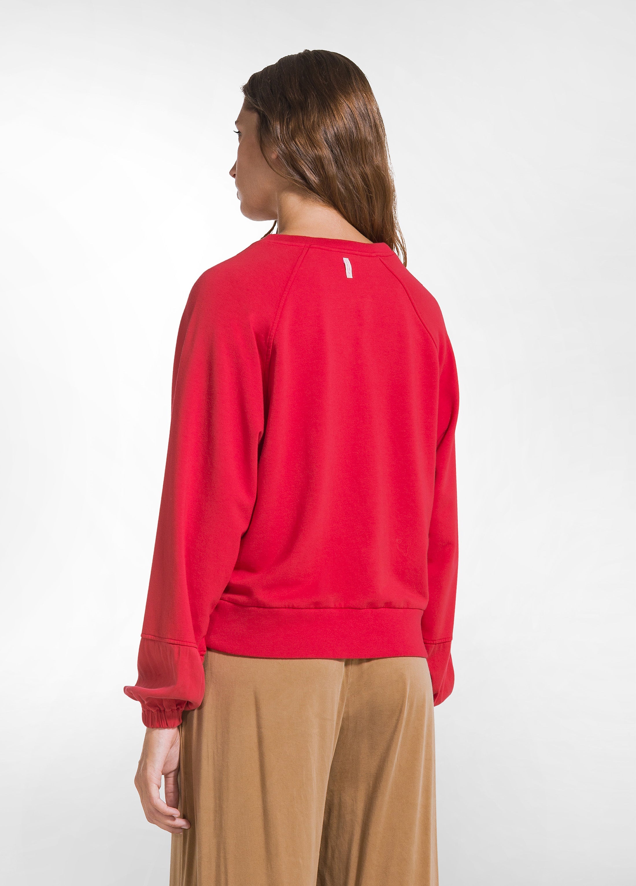 deha-d52420-felpa-girocollo-cotone-modal-e-raso-rosso image 2