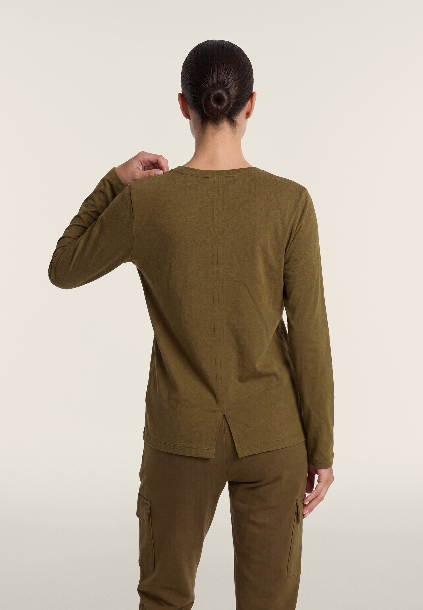 freddy-t-shirt-donna-manica-lunga-cotone-con-spacco-posteriore image 3