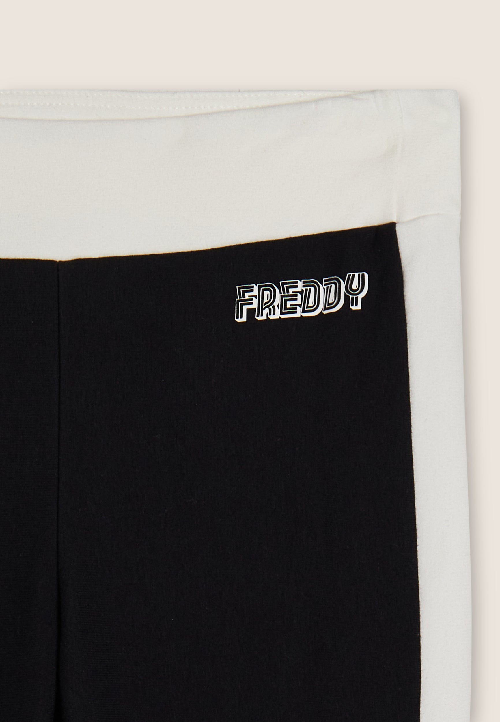 freddy-pantaloni-slim-flare-in-felpa-donna-con-bande-laterali image 3