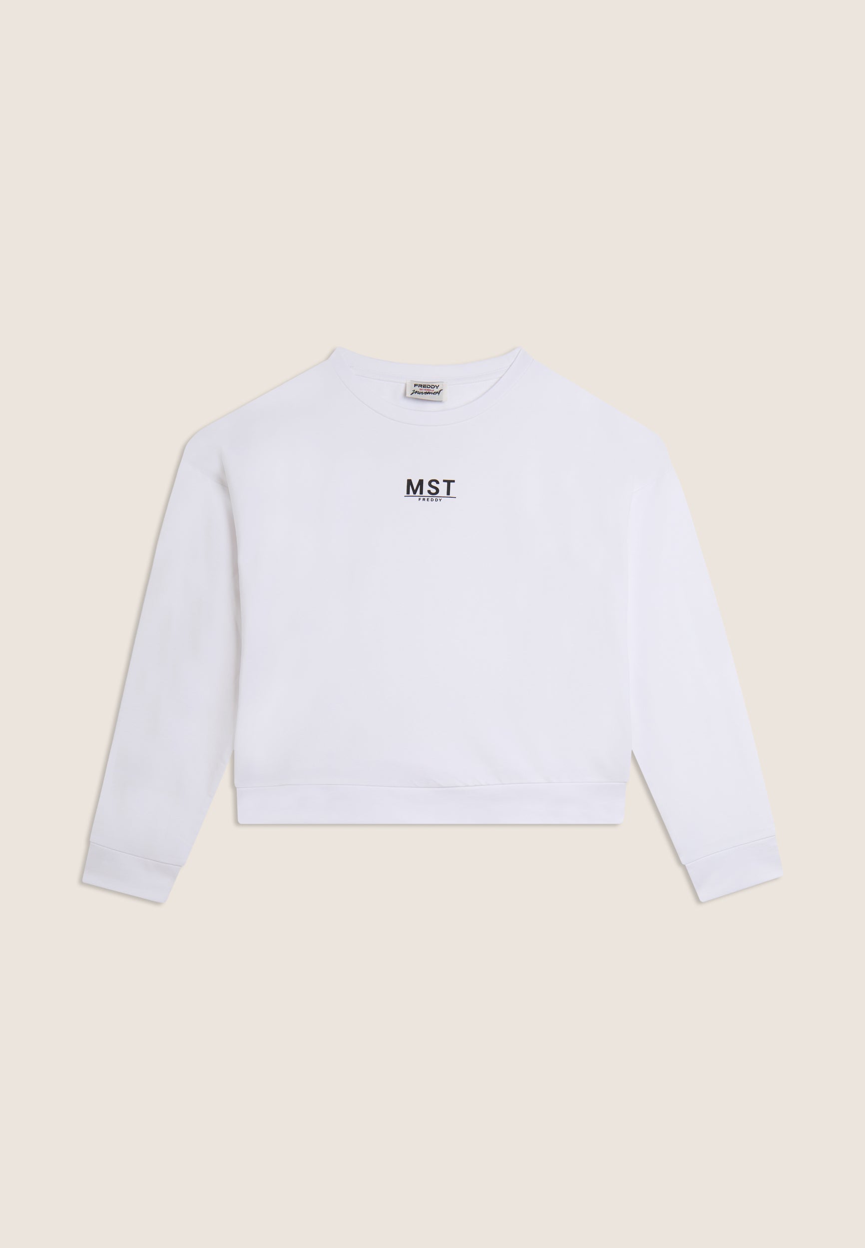 freddy-felpa-cropped-comfort-fit-girocollo-in-french-terry-di-cotone image 4