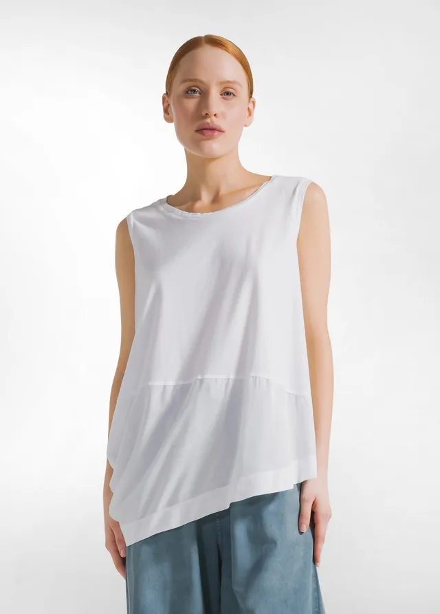 deha-top-asimmetrico-con-inserti-in-mussola-bianco image 1