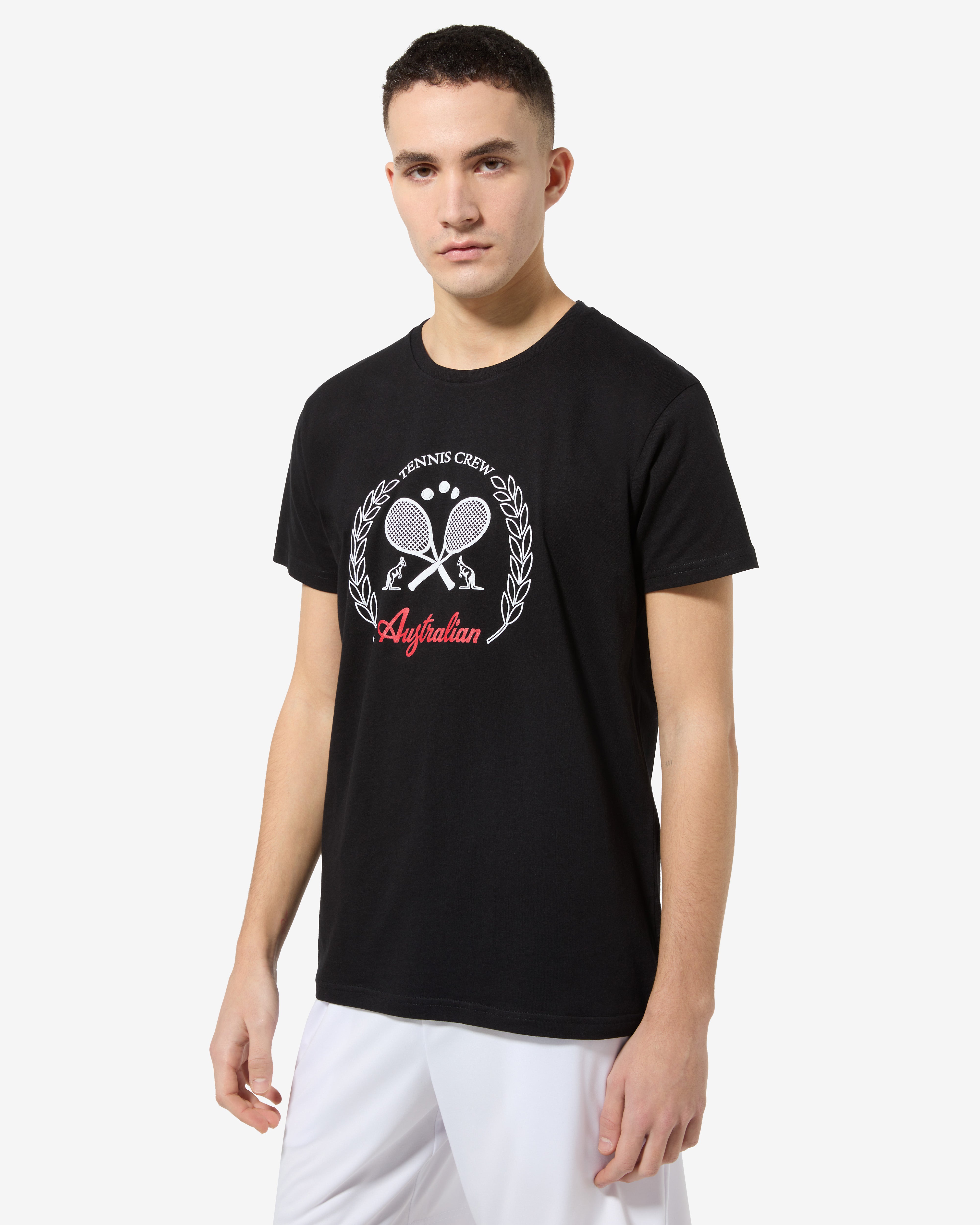 australian-tennis-crew-t-shirt-cotone-nero image 3