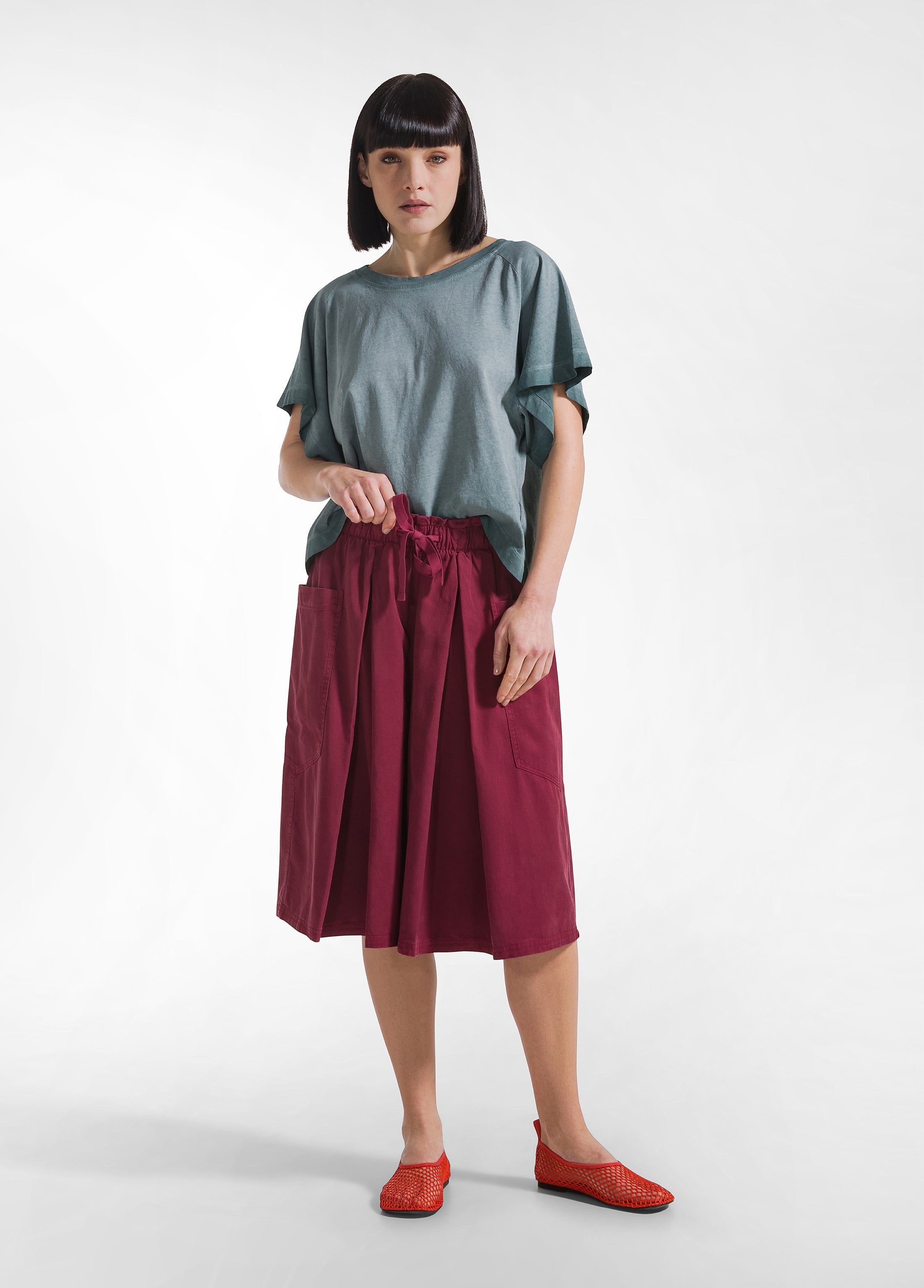 deha-t-shirt-effetto-sfumato-cotone-organico-verde-d42600 image 4