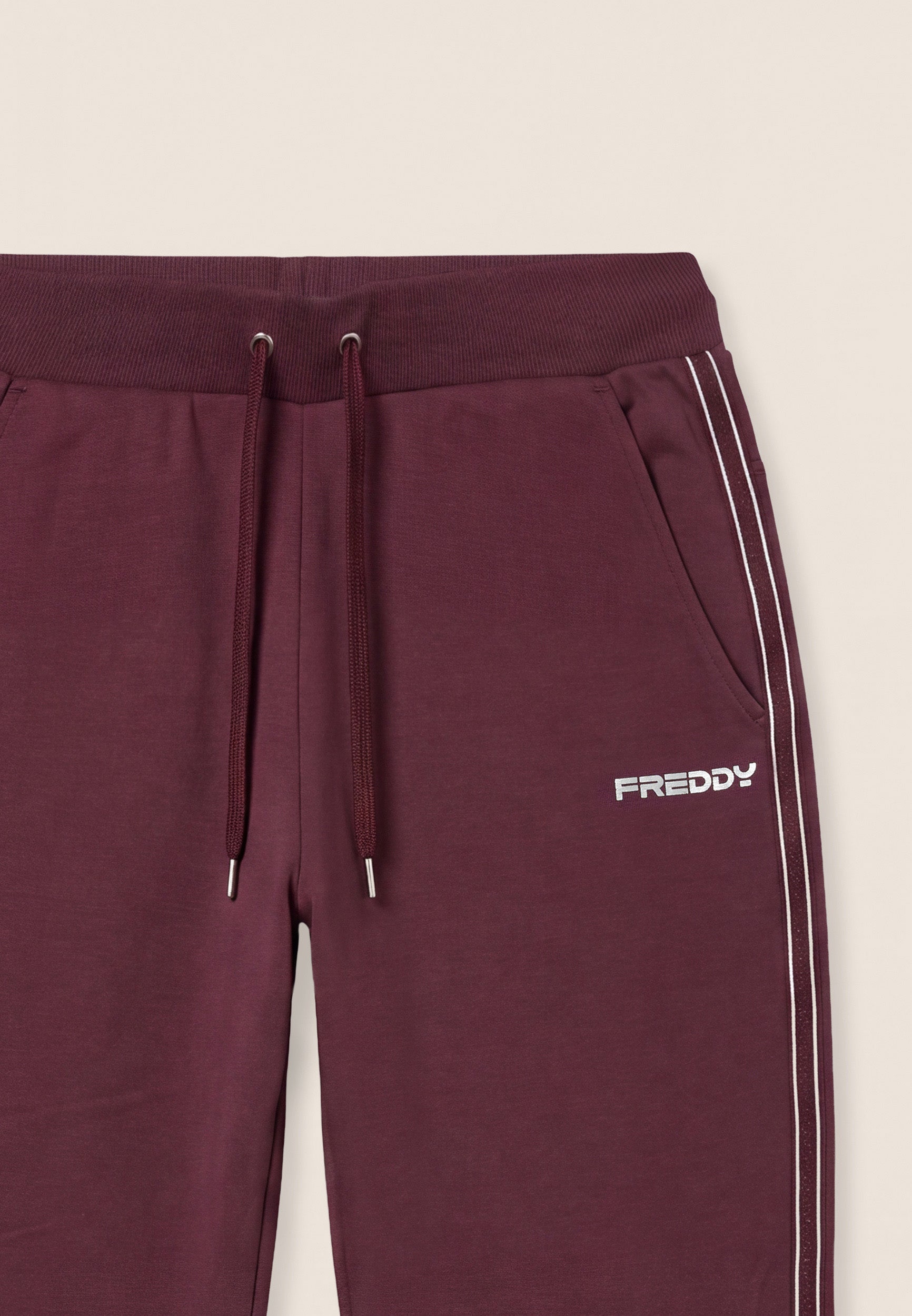 freddy-jogger-donna-bande-perlate-fondo-a-polsino-pantaloni-felpa image 3
