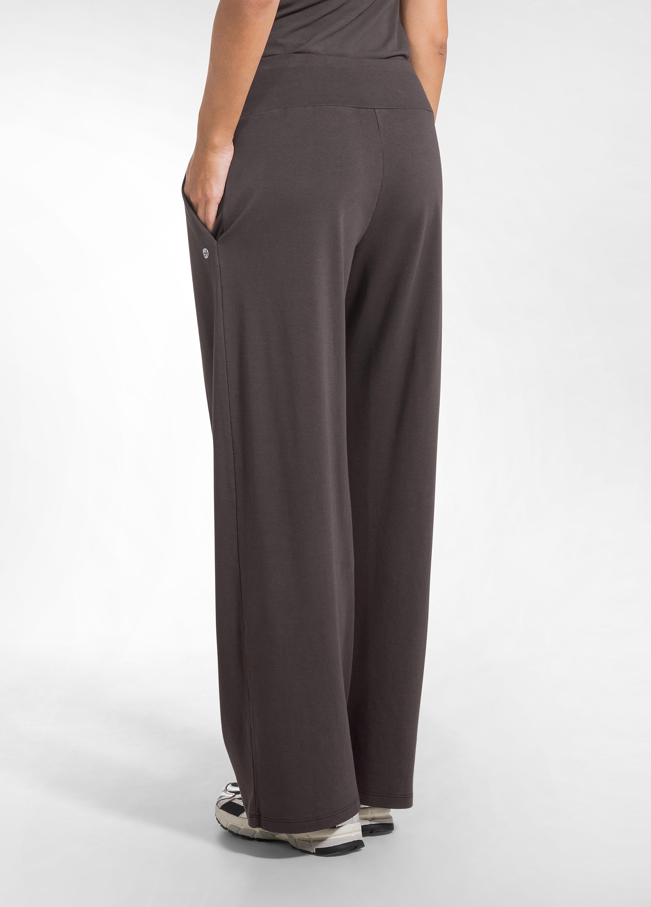 deha-pantalone-d52055-interlock-cotone-organico-marrone-pantaloni-yoga-leisure-d image 3