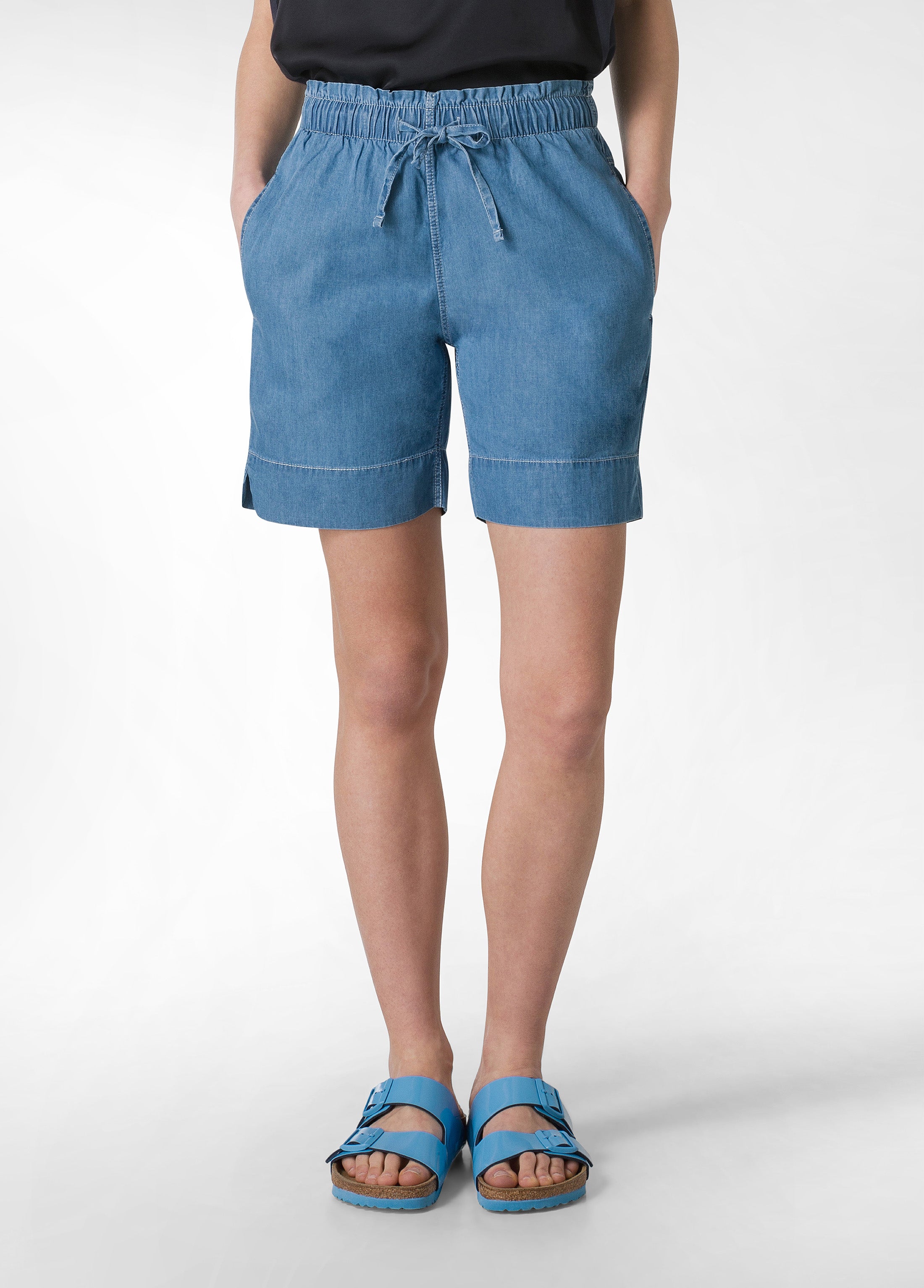 deha-shorts-in-denim-lyocell-blu image 2