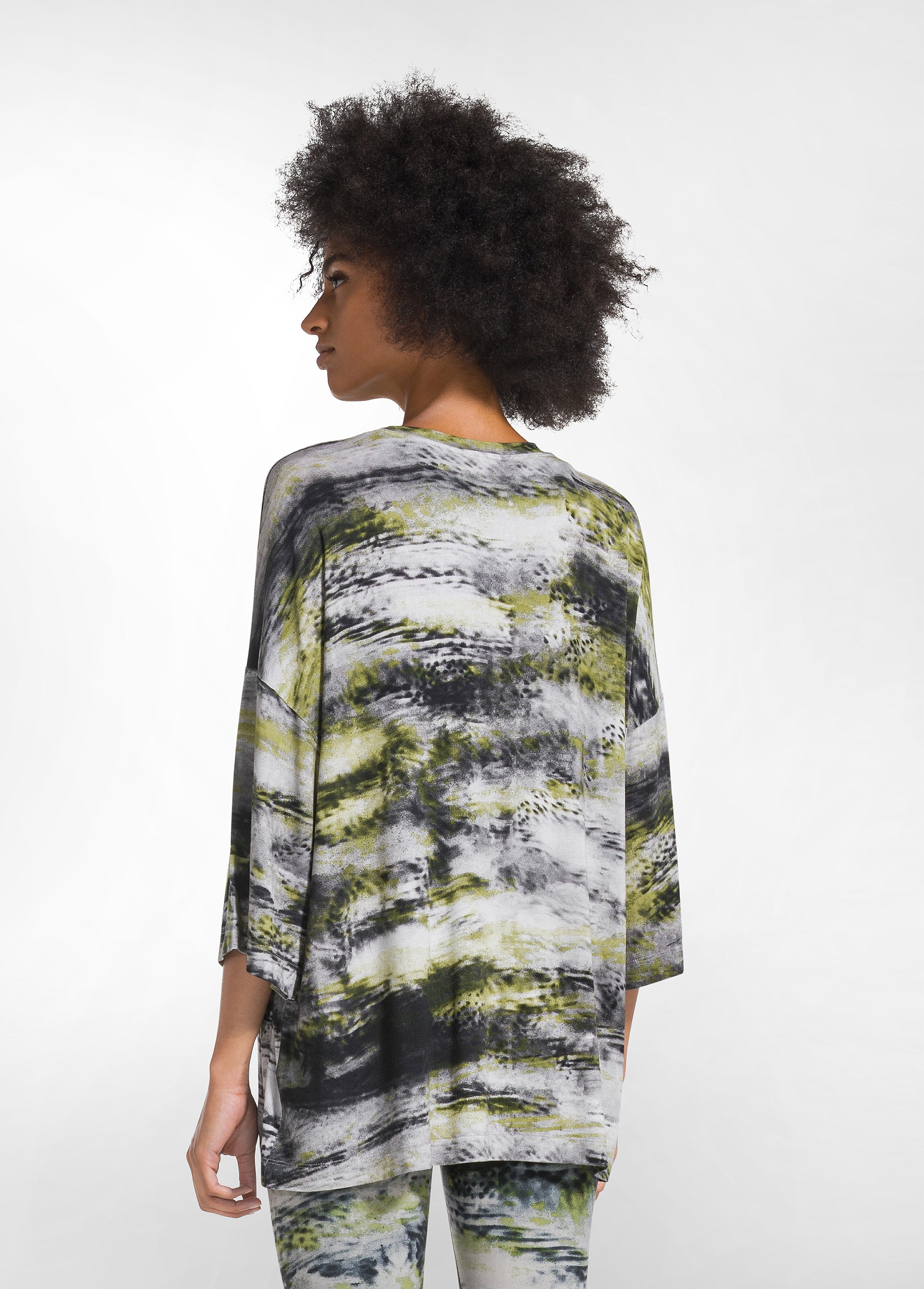 deha-d52062-t-shirt-oversize-allover-in-viscosa-ecovero image 2