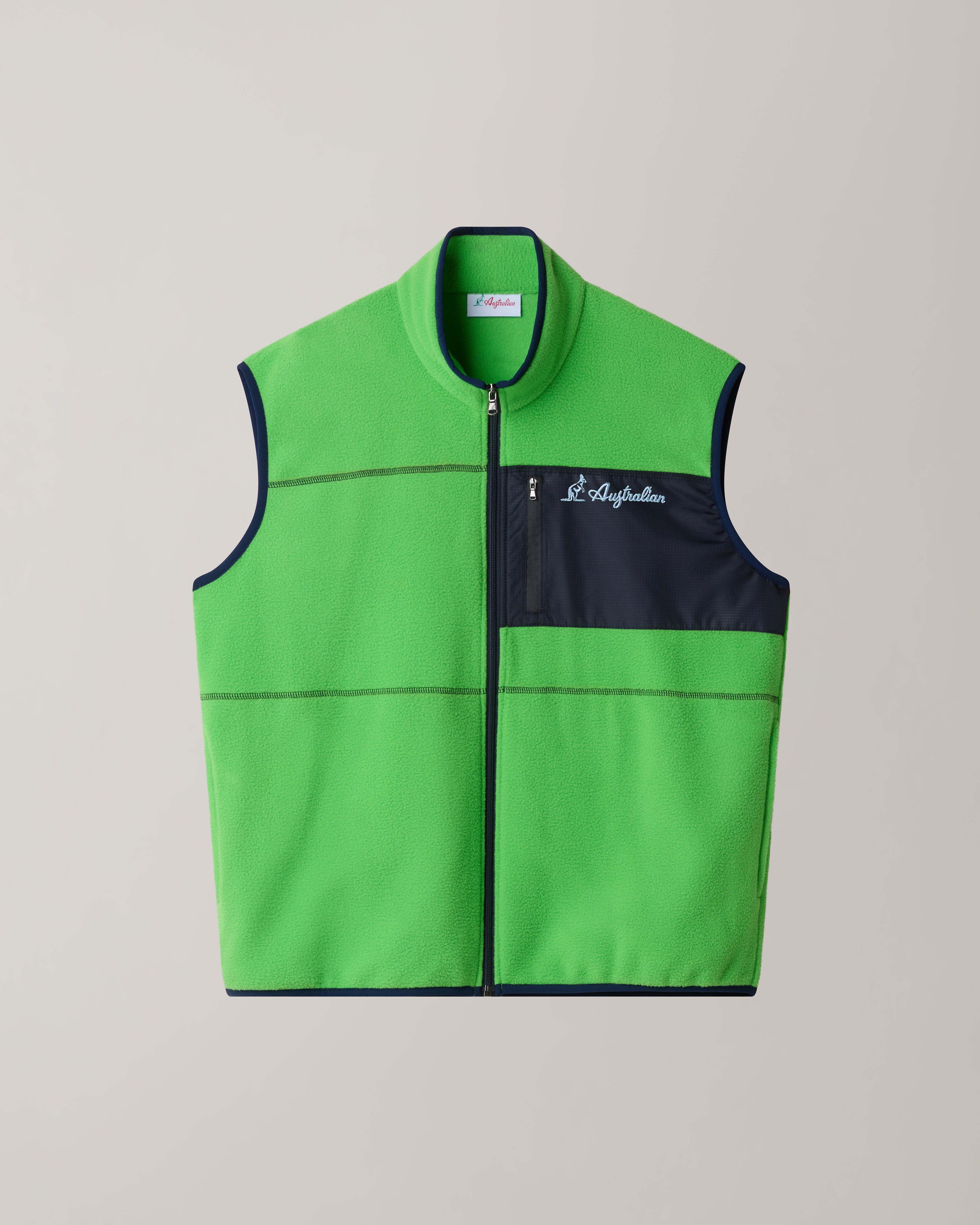 australian-color-block-gilet-pile-con-zip-uomo image 6