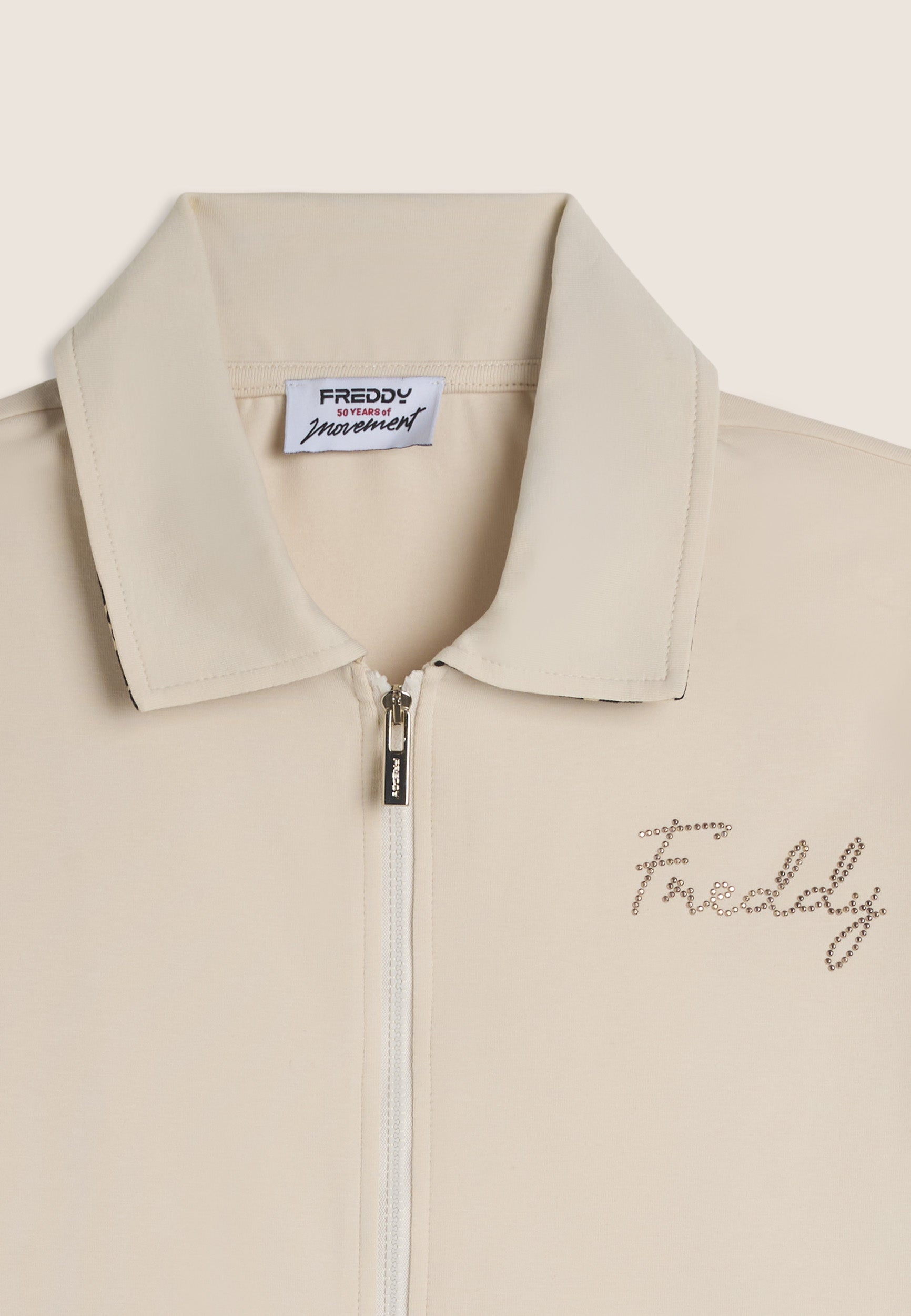 freddy-felpa-zip-con-collo-a-camicia-e-inserti-animalier image 8