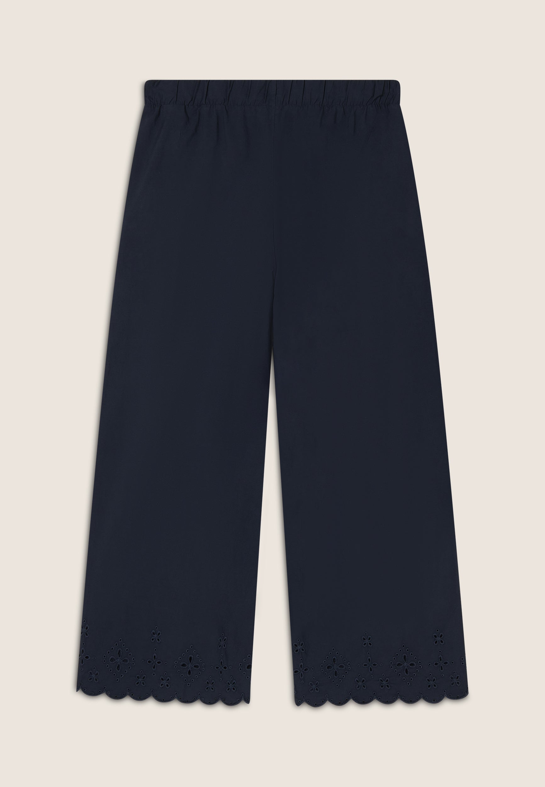 freddy-pantaloni-wide-leg-cotone-navetta-con-ricami-sangallo image 6