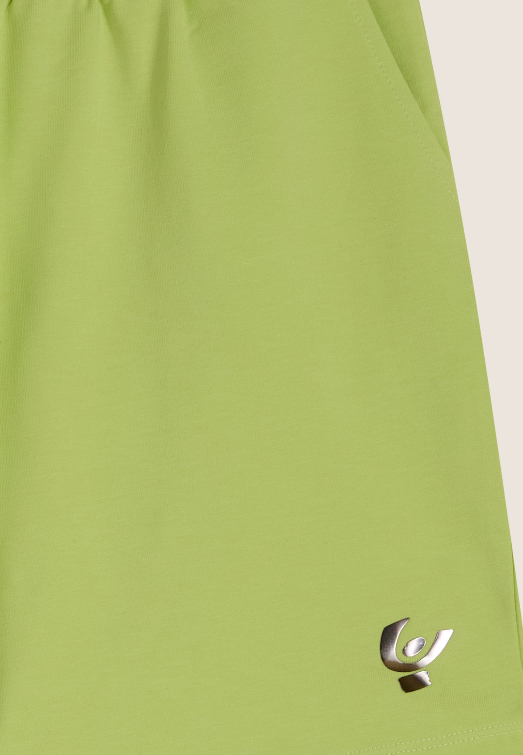 freddy-pantaloni-corti-bambina-bermuda-cotone-con-logo-argento image 3
