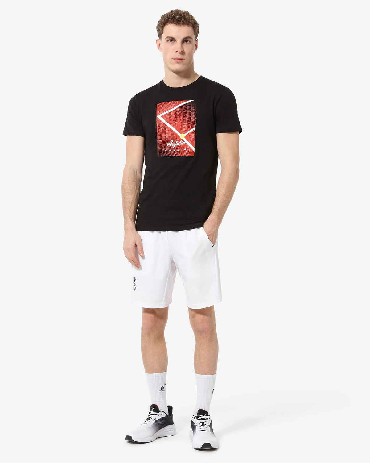 australian-court-t-shirt-tennis-nera-t-shirt-cotone-stampa-petto image 2