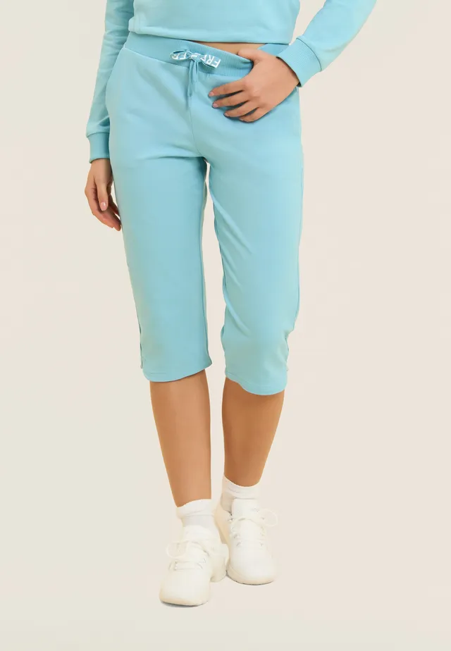 freddy-pantaloni-corsaro-jersey-cotone-con-fondo-stondato-e-logo image 1