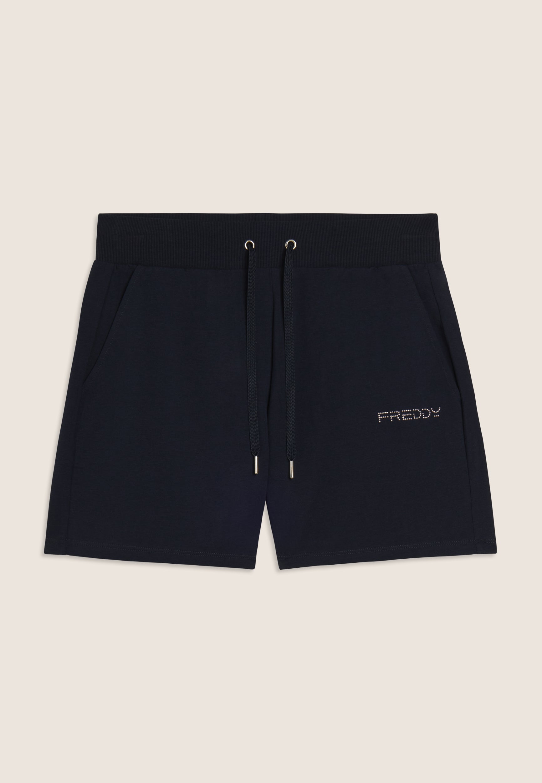 freddy-pantaloncini-sportivi-jersey-cotone-con-coulisse-e-logo-shorts-donna image 2