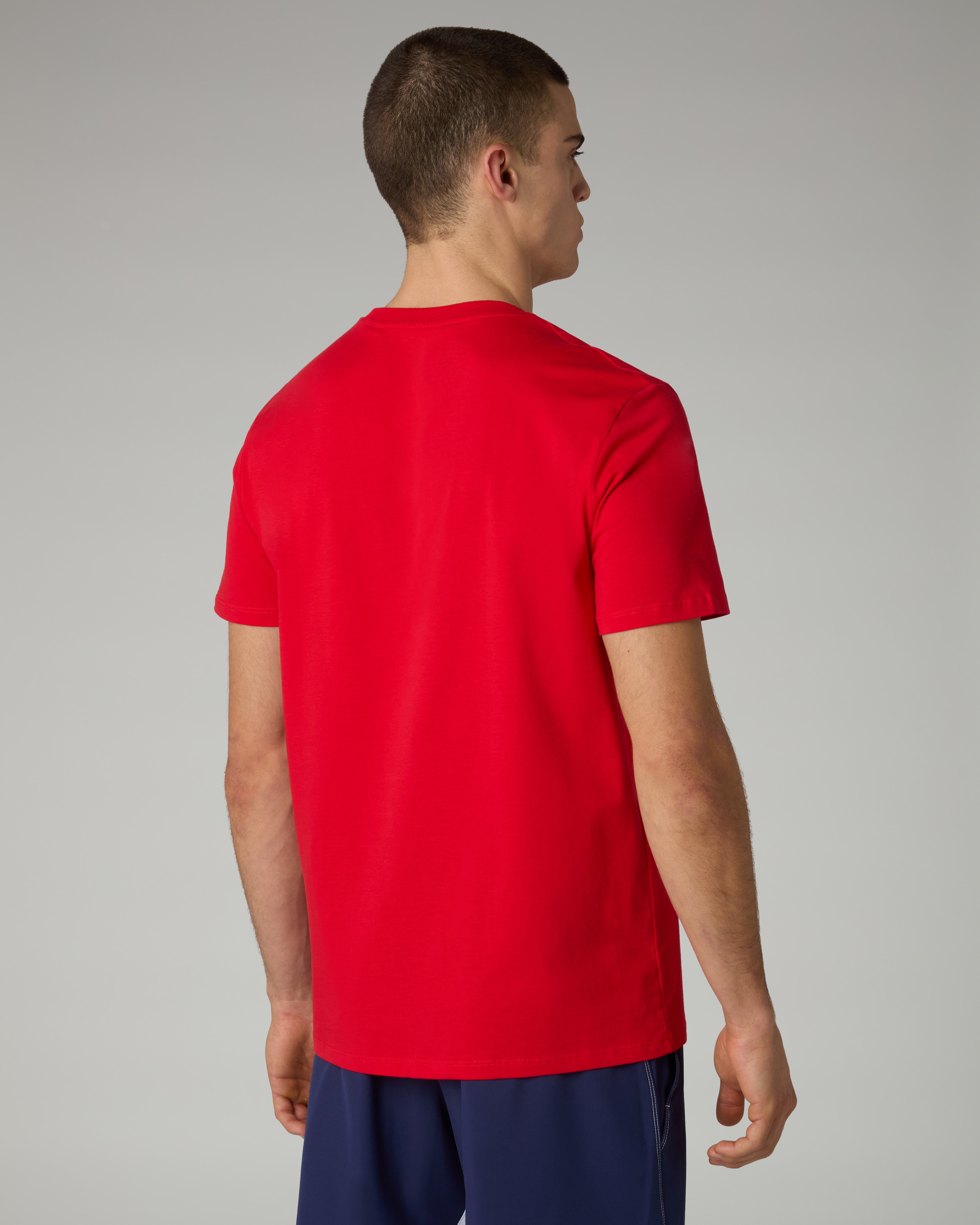 australian-league-cotton-t-shirt-maglietta-cotone-rosso-vivo image 3