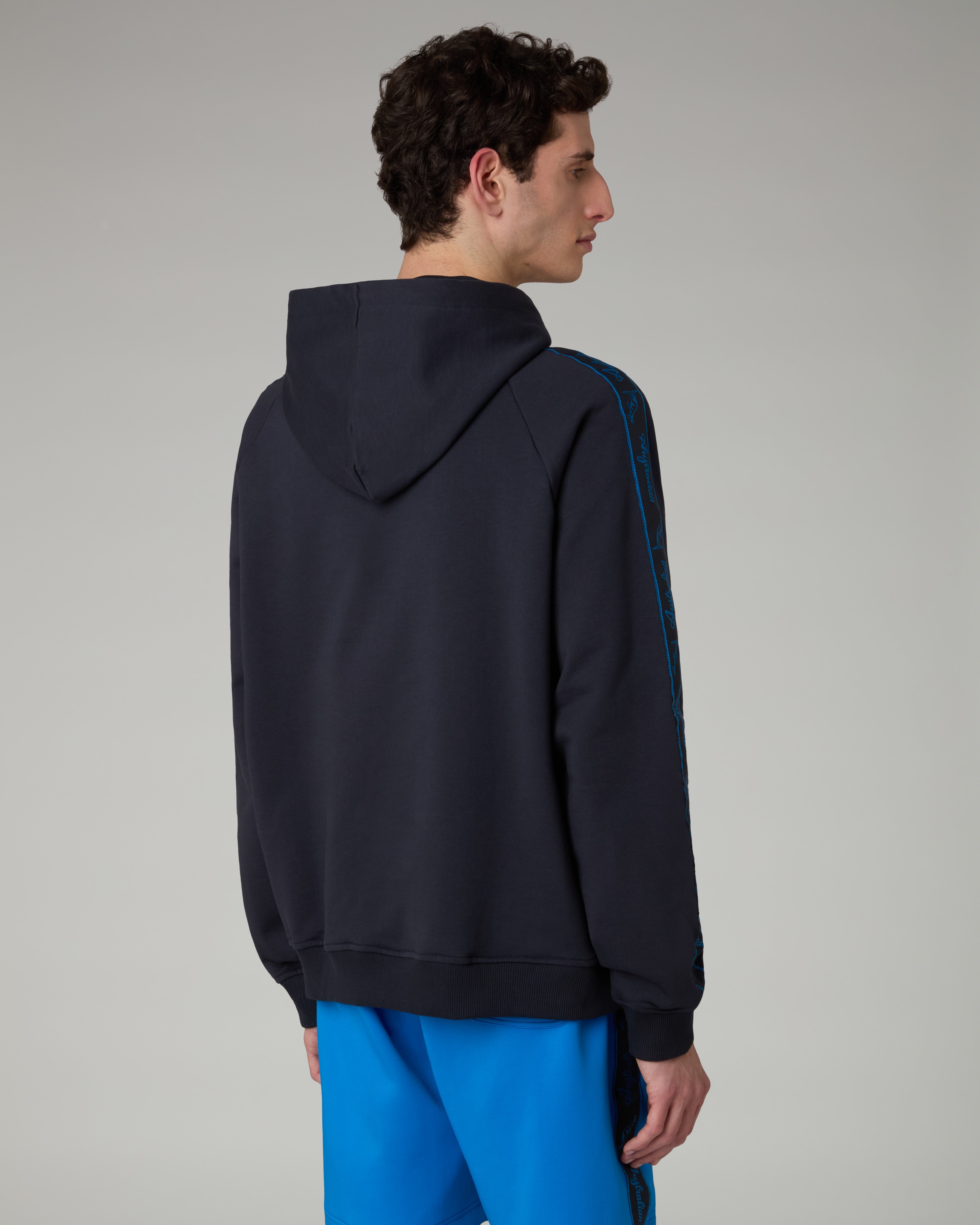australian-tape-hoodie-felpa-con-cappuccio-blu-navy image 3