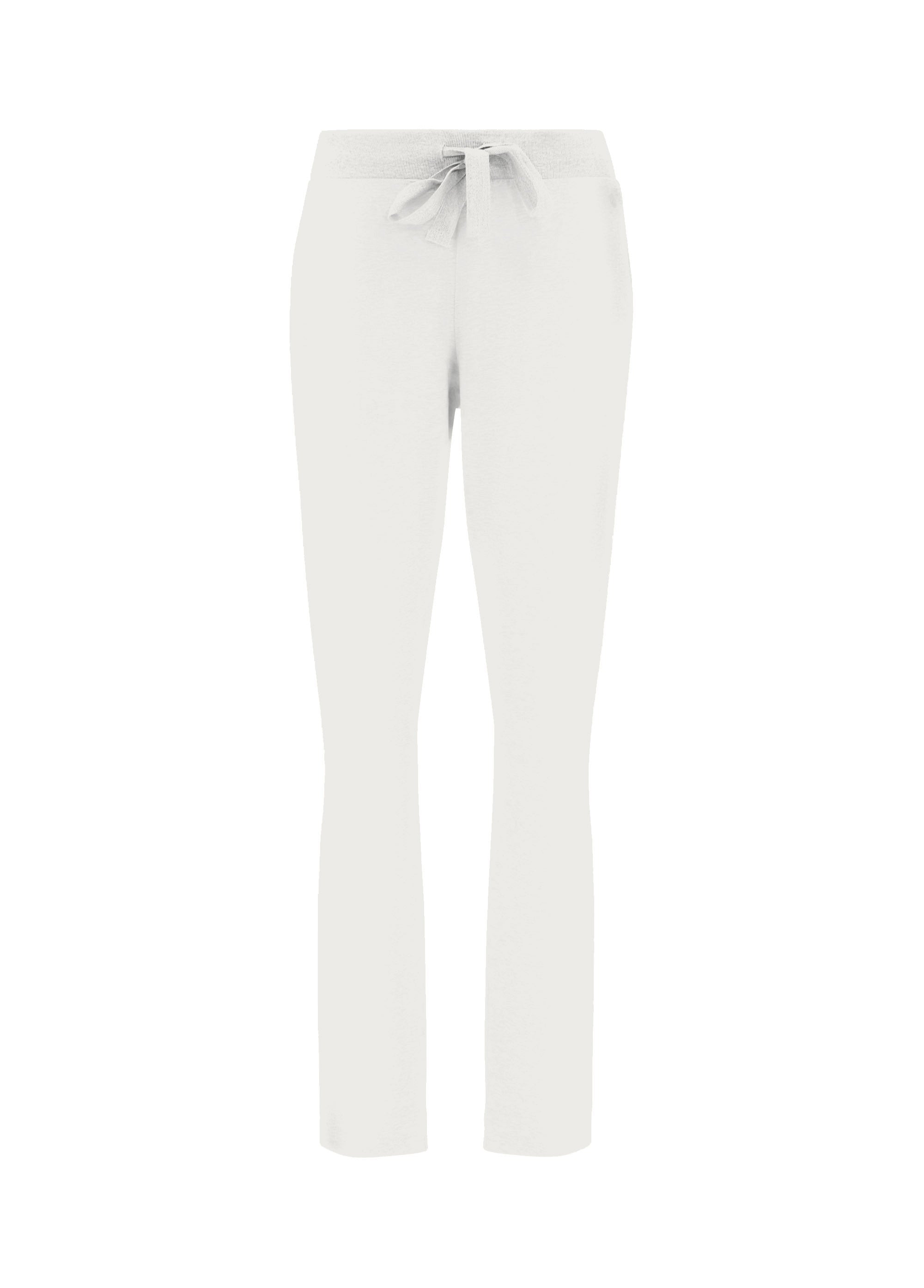 deha-pantalone-slim-fit-in-felpa-bianco image 1