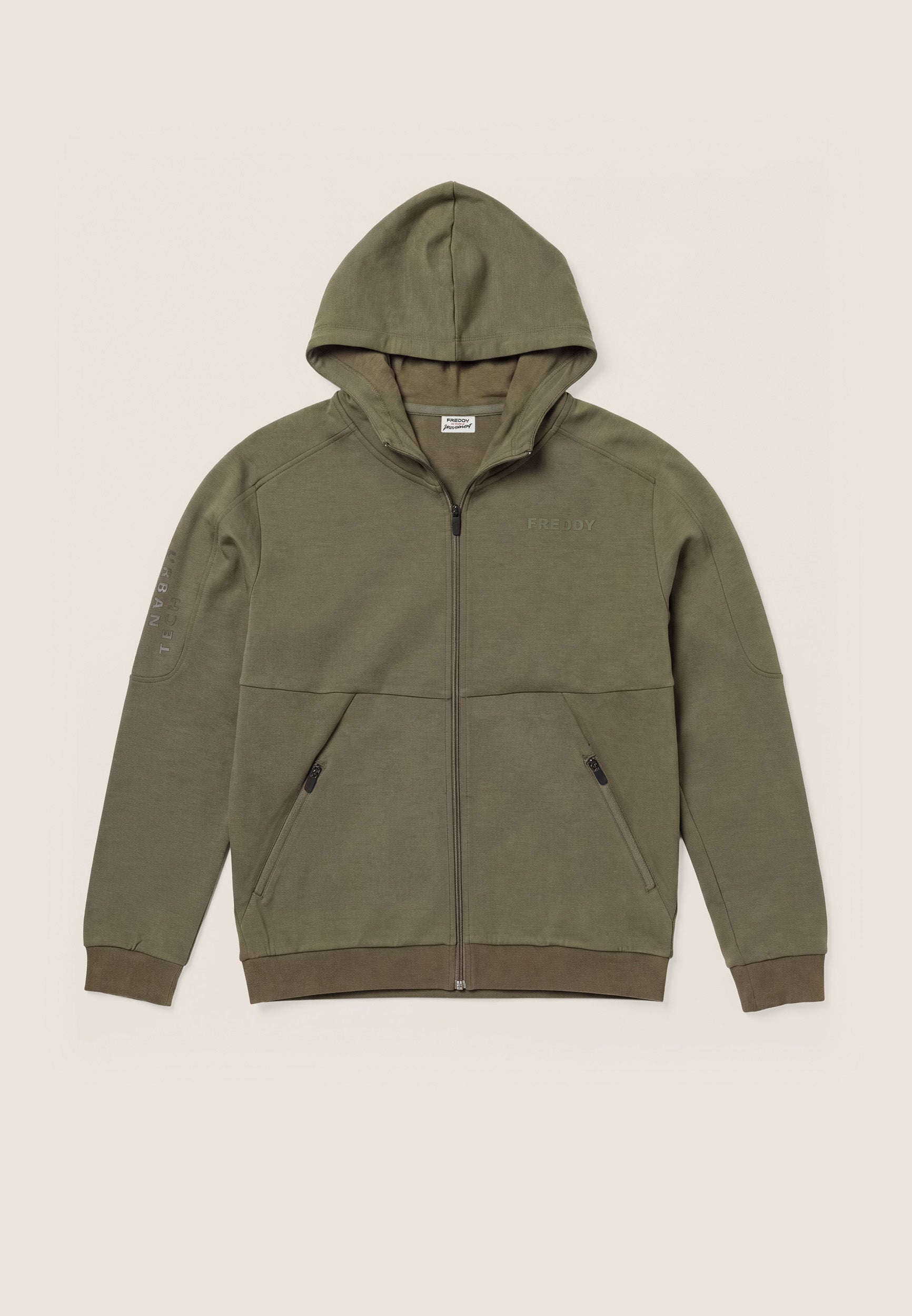 freddy-felpa-sportiva-interlock-con-cappuccio-e-zip-da-uomo image 8