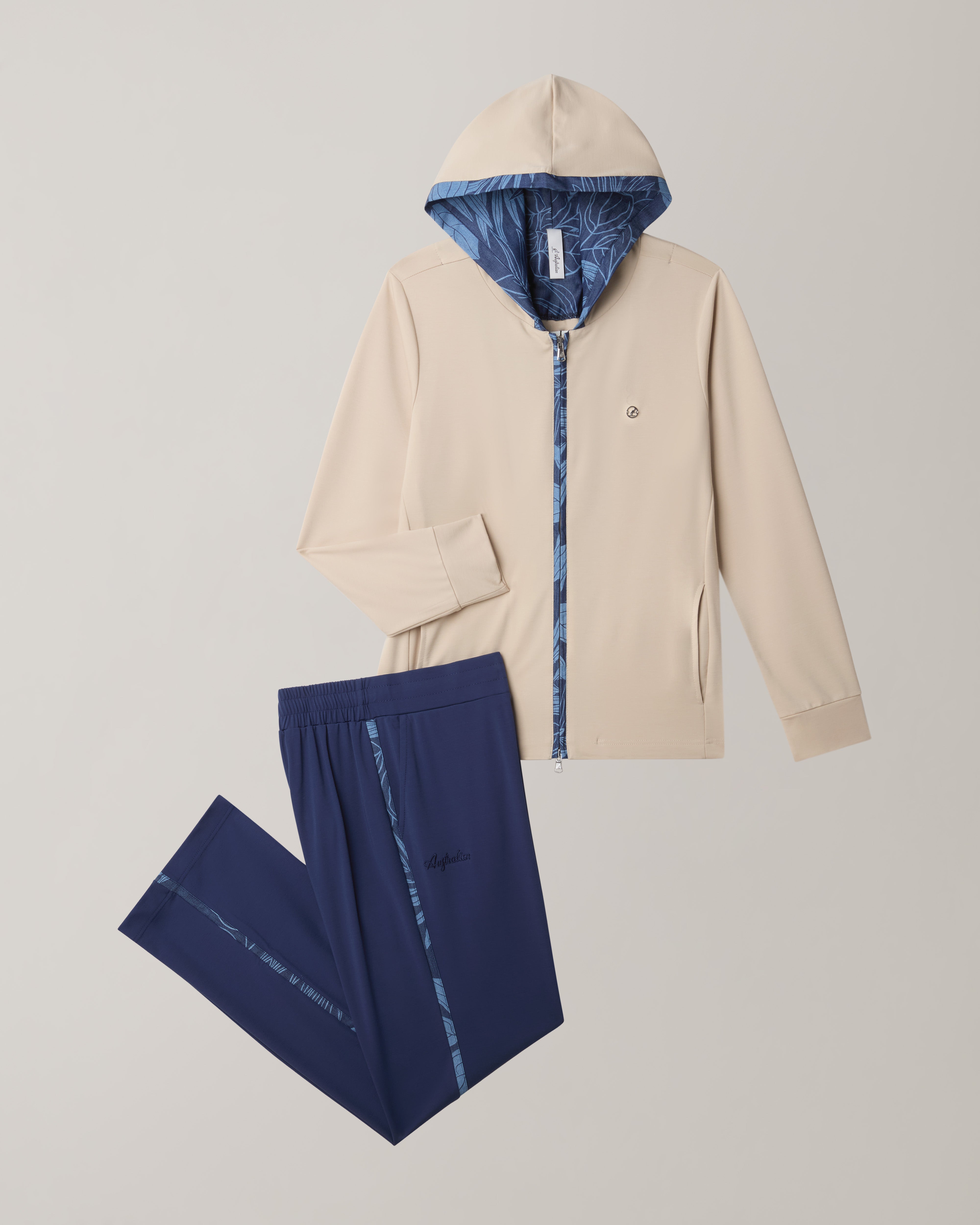 australian-flow-chambray-tracksuit-interlock-sabbia-made-in-italy image 8
