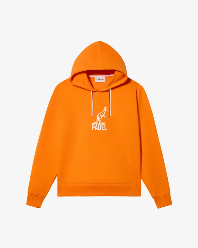 australian-padel-logo-hoodie-felpa-con-cappuccio-arancio-acceso image 1
