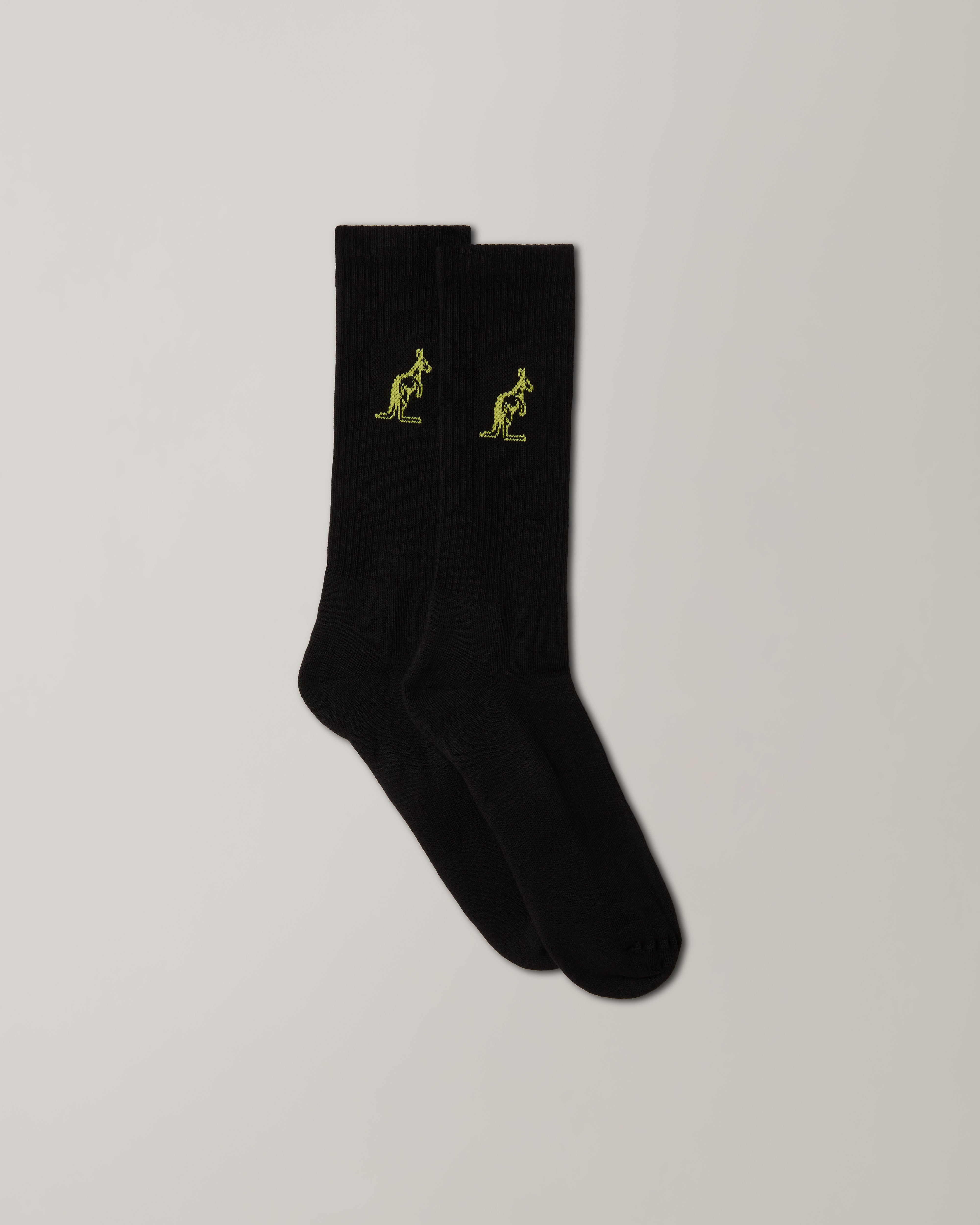 australian-cotton-socks-essential-nero-giallo-vivo image 1