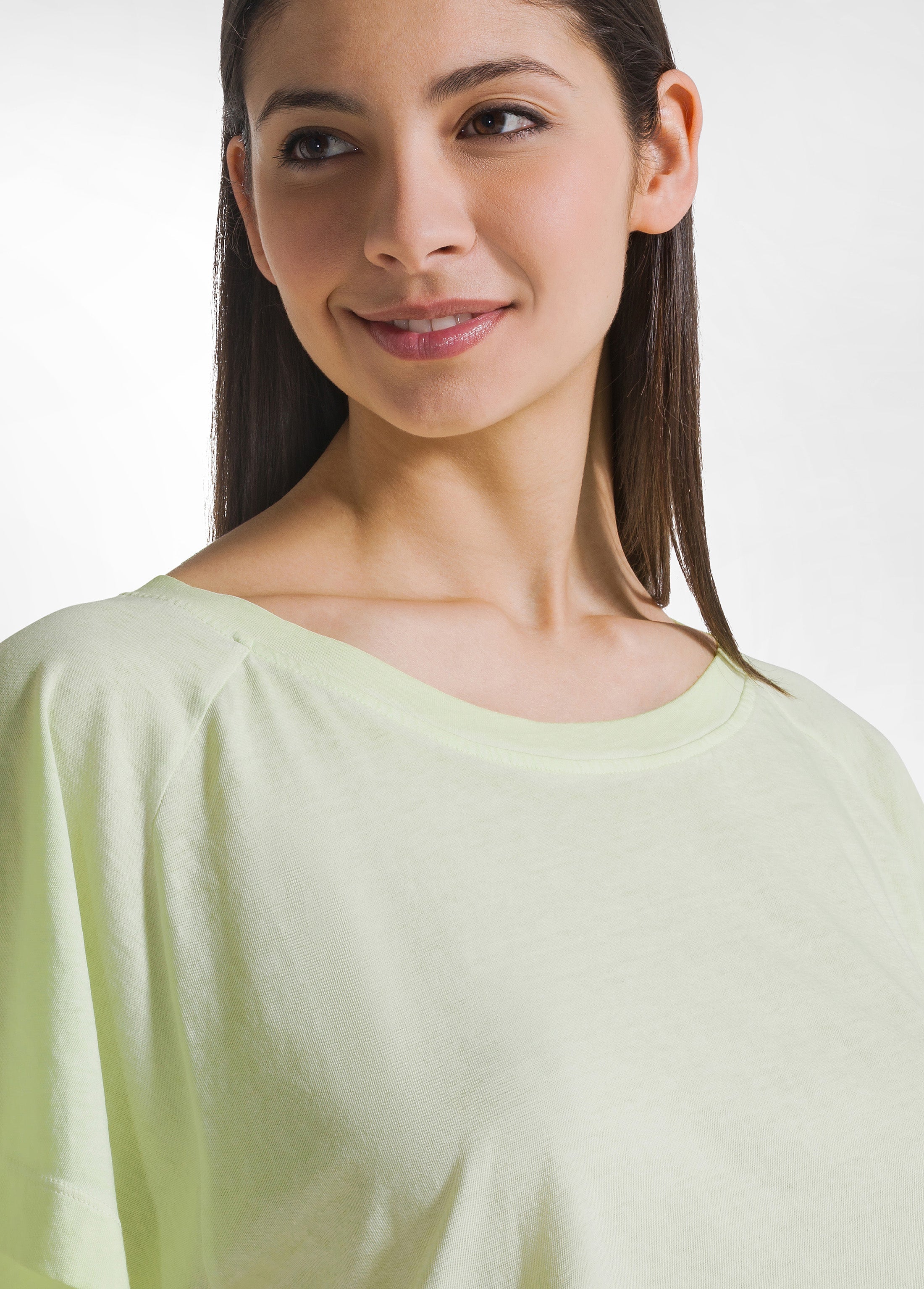 deha-t-shirt-effetto-sfumato-in-cotone-organico-giallo image 3