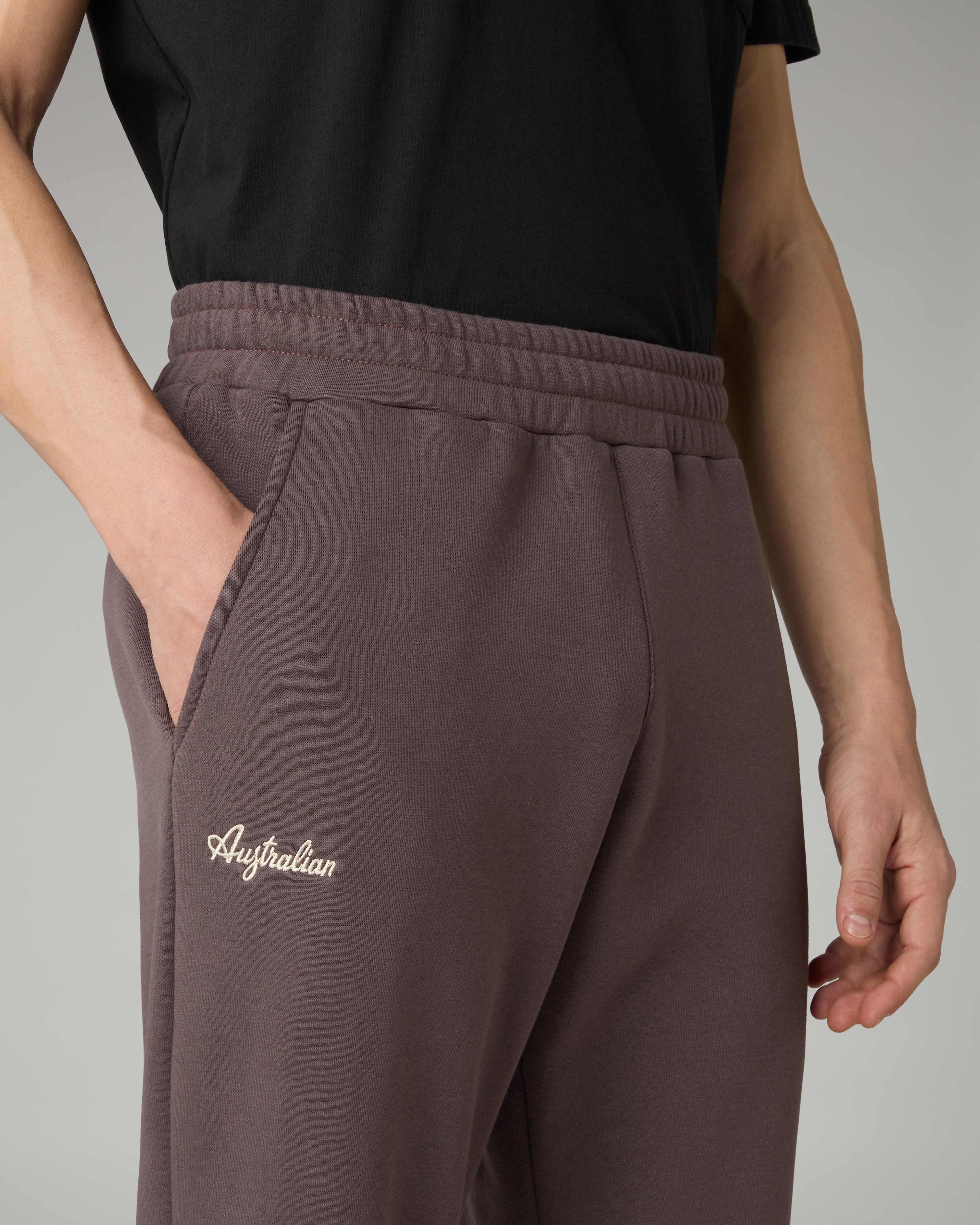 australian-essential-pantaloni-tuta-in-felpa-caff image 4