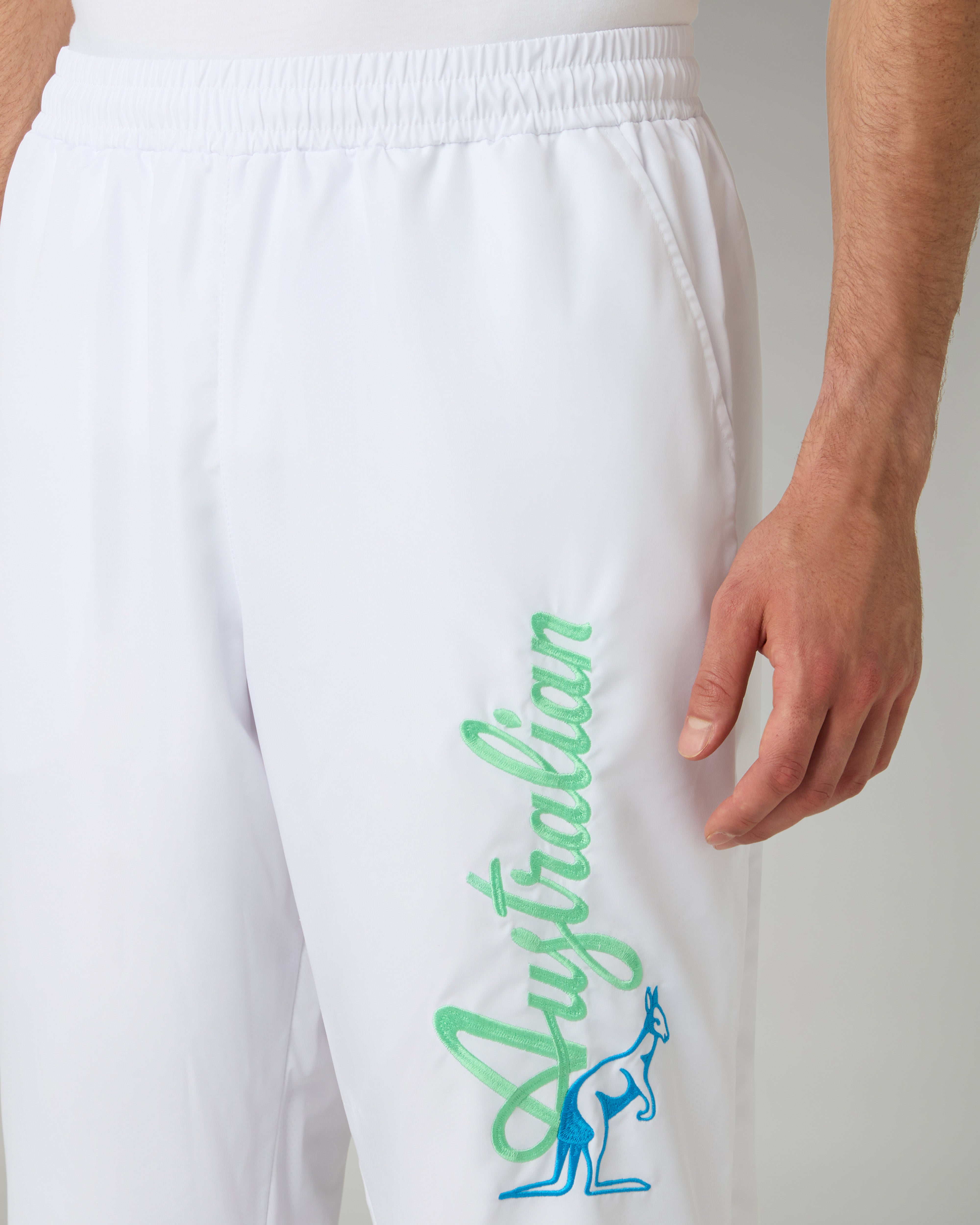 australian-lost-bumper-track-pant-pantalone-tecnico-bianco-con-zip-made-in-italy image 3