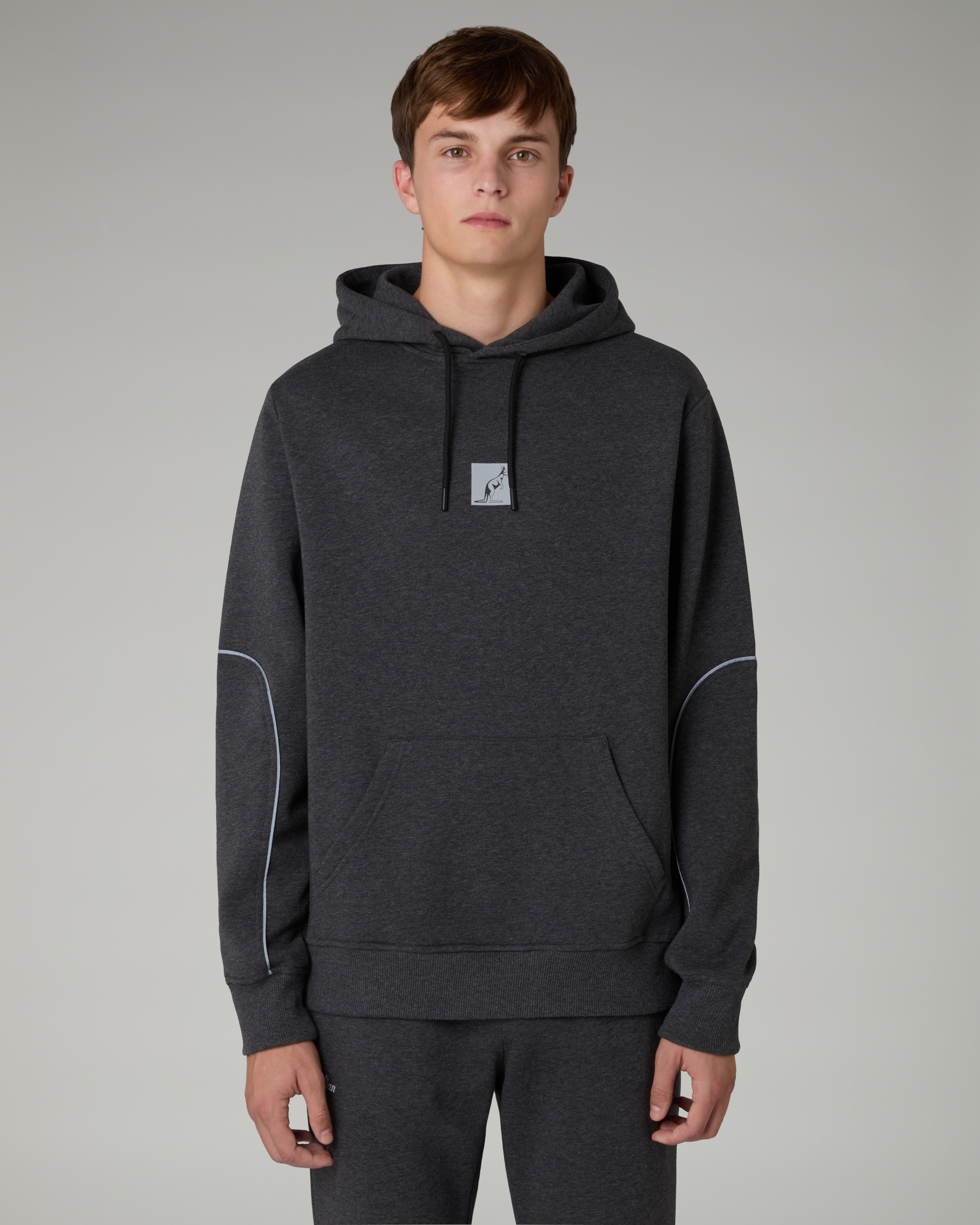 australian-nocturna-hoodie-felpa-cappuccio-antracite-melange image 1
