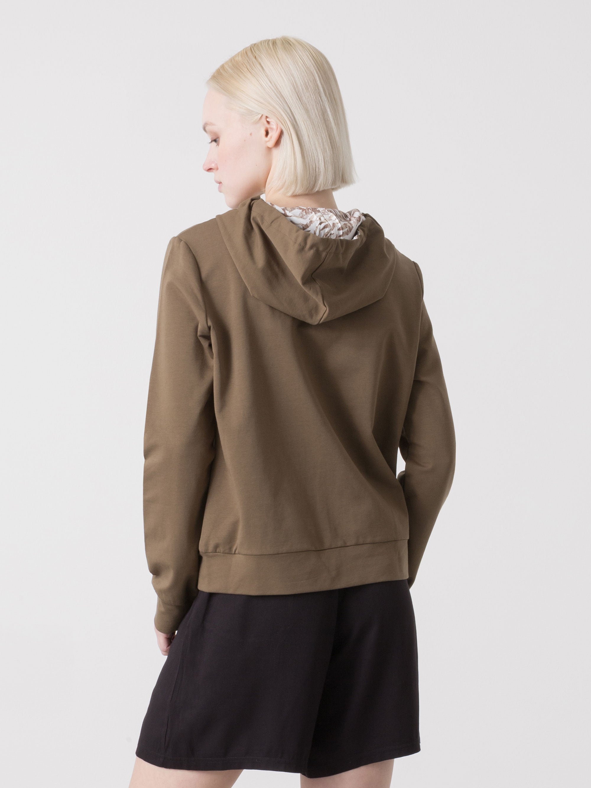dimensione-danza-felpa-donna-full-zip-con-cappuccio-stretch-dettagli-animalier image 3