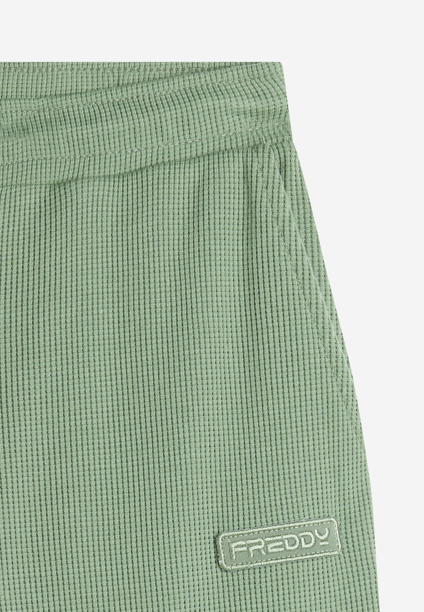 freddy-pantaloni-joggers-donna-in-jersey-waffle-con-elastico image 7