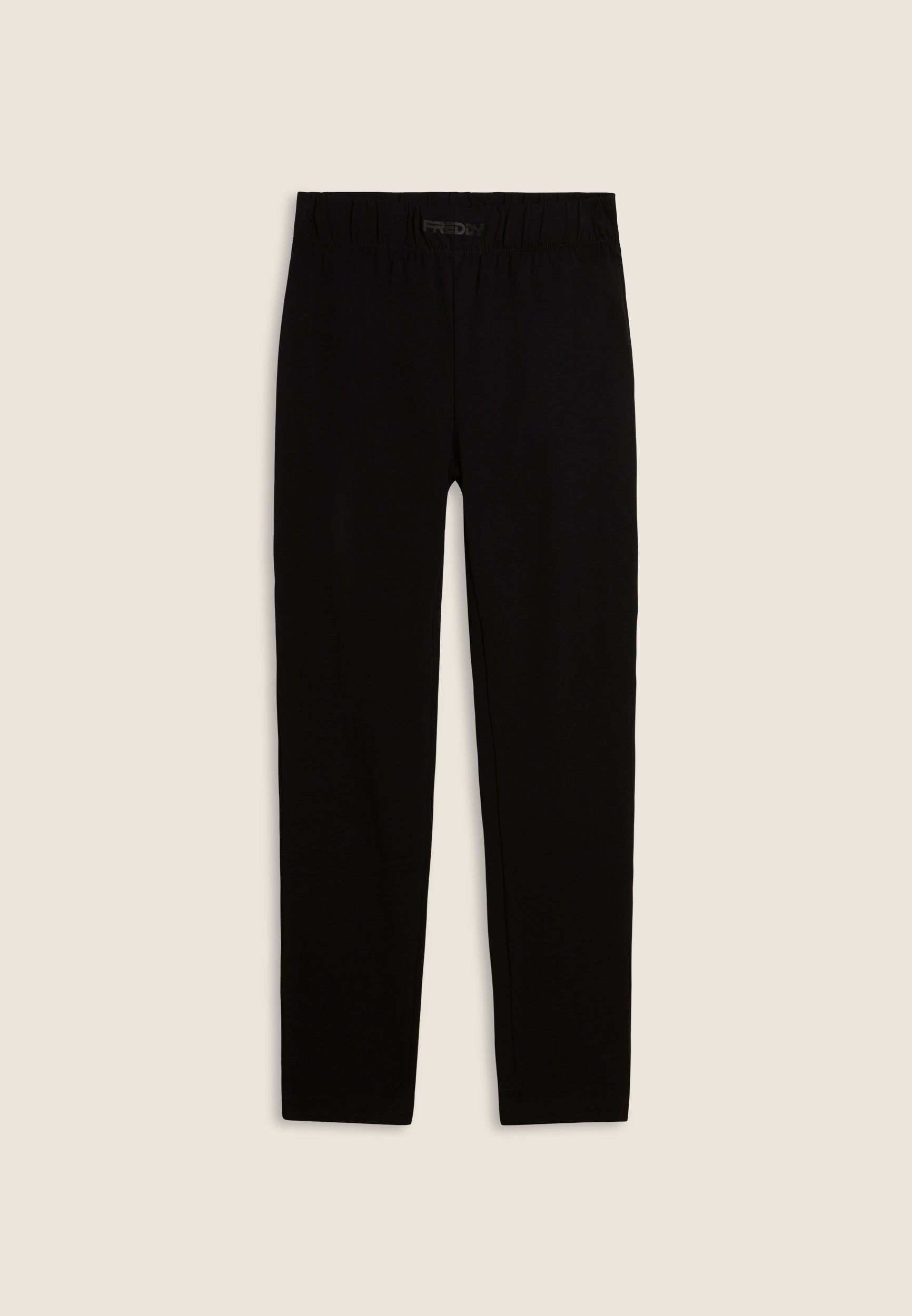 freddy-leggings-bambina-in-cotone-elasticizzato-con-logo-tono-su-tono image 1