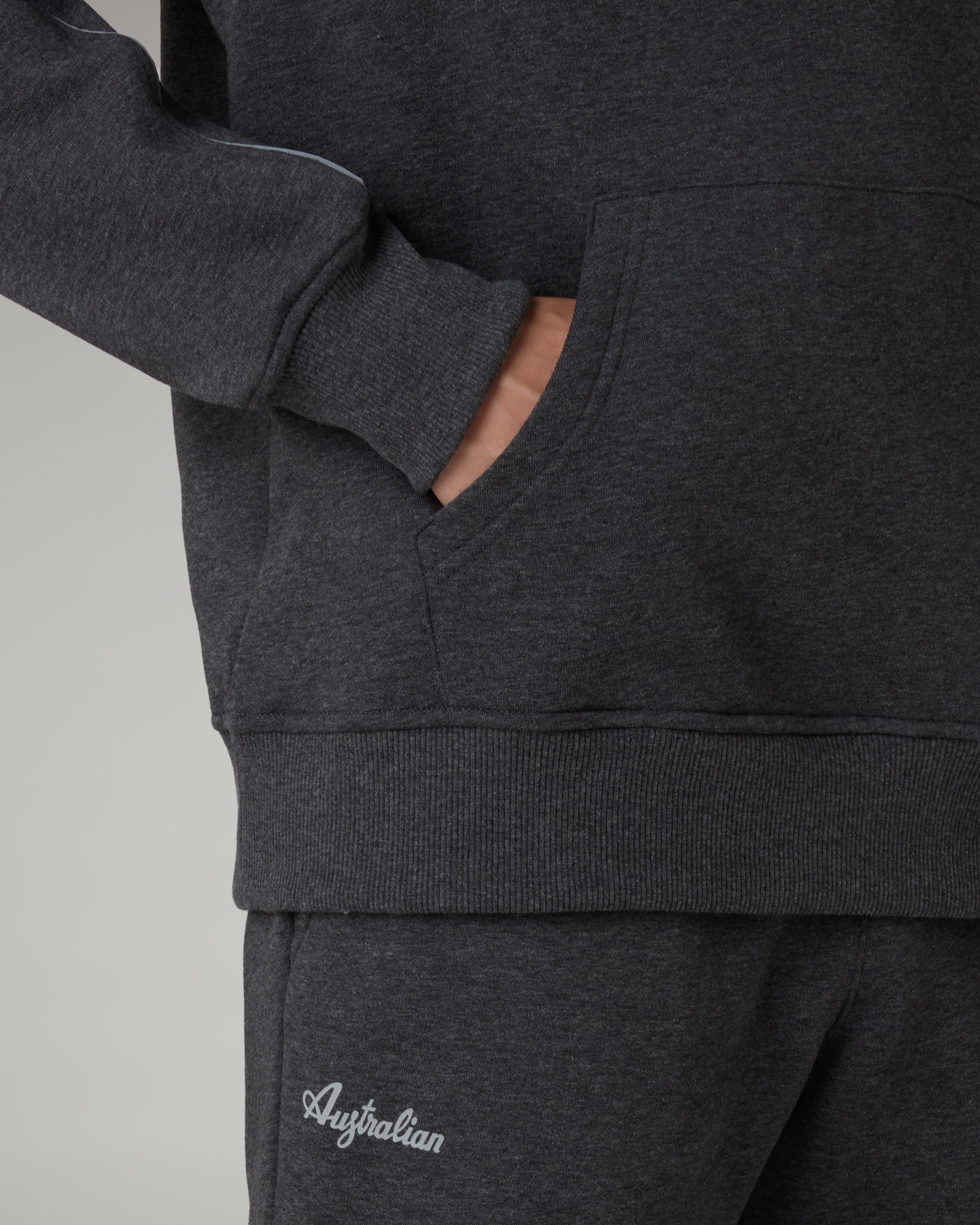 australian-nocturna-hoodie-felpa-cappuccio-antracite-melange image 5