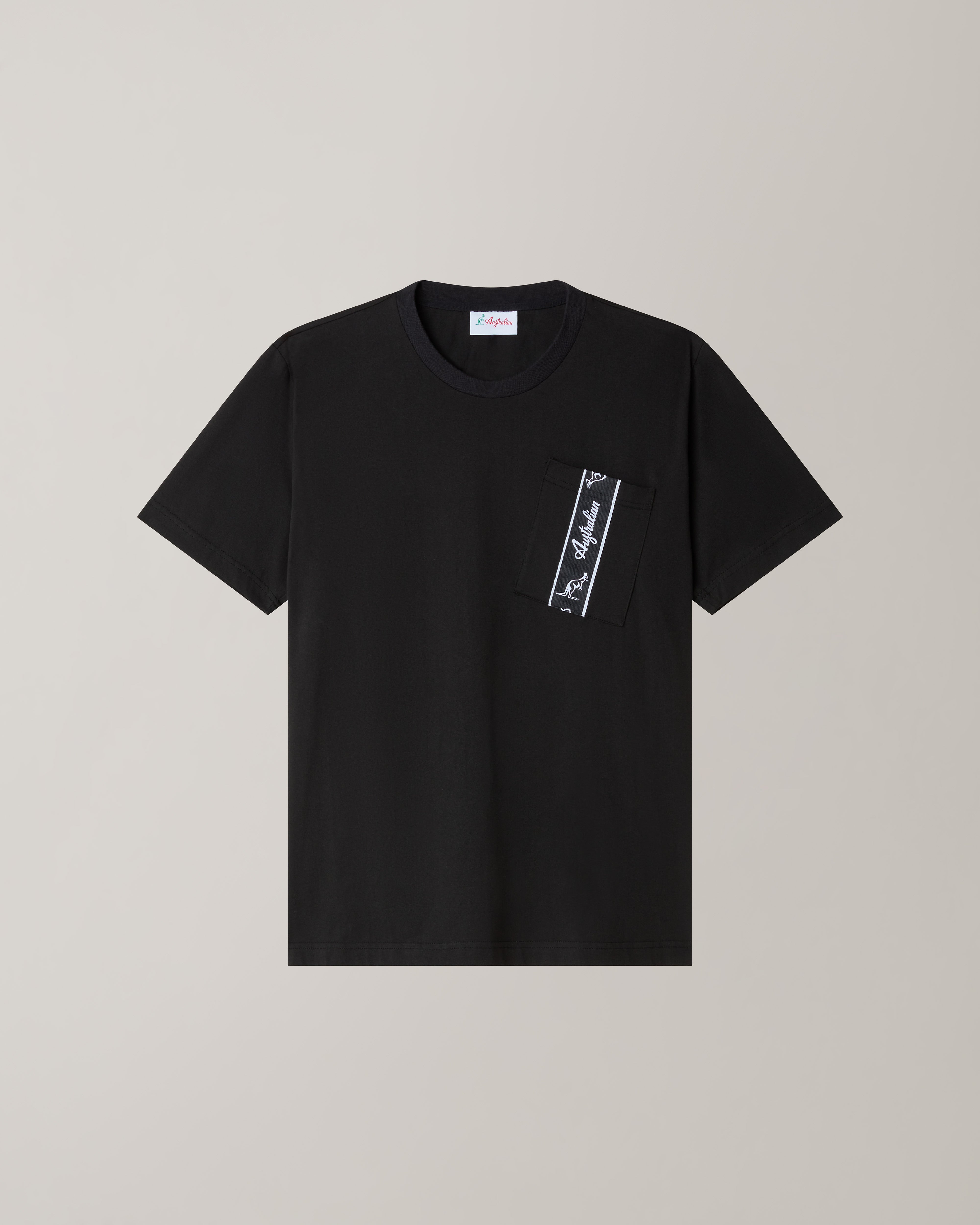 australian-pocket-t-shirt-t-shirt-cotone-nera-con-tasca image 6